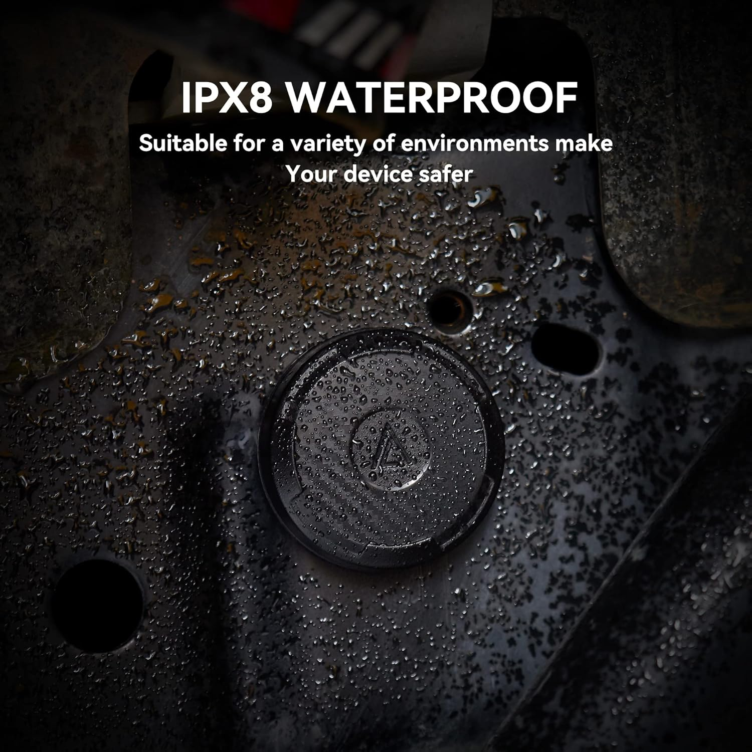 IPX8 Waterproof Airtag Holder,4 Pack Adhesive Mount 3M VHB Carbon Fiber, for Apple Airtag Case Ultra-Durable, Airtag Sticker Mount for Luggage Bike Scooters Drone Camera Hidden Case image number 1