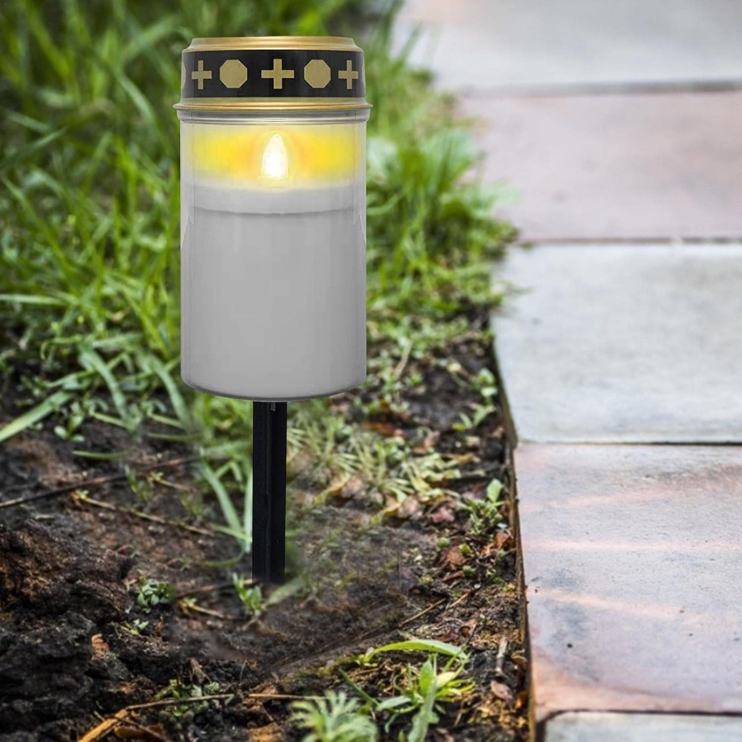 Solar Cemetery Lights | Grave Candles for Cemetery Religious,Memorial Candle LED Lamp Outdoor Indoor Cemetery Ritual Decor Halloween Christmas Decorations Dobooo image number 3