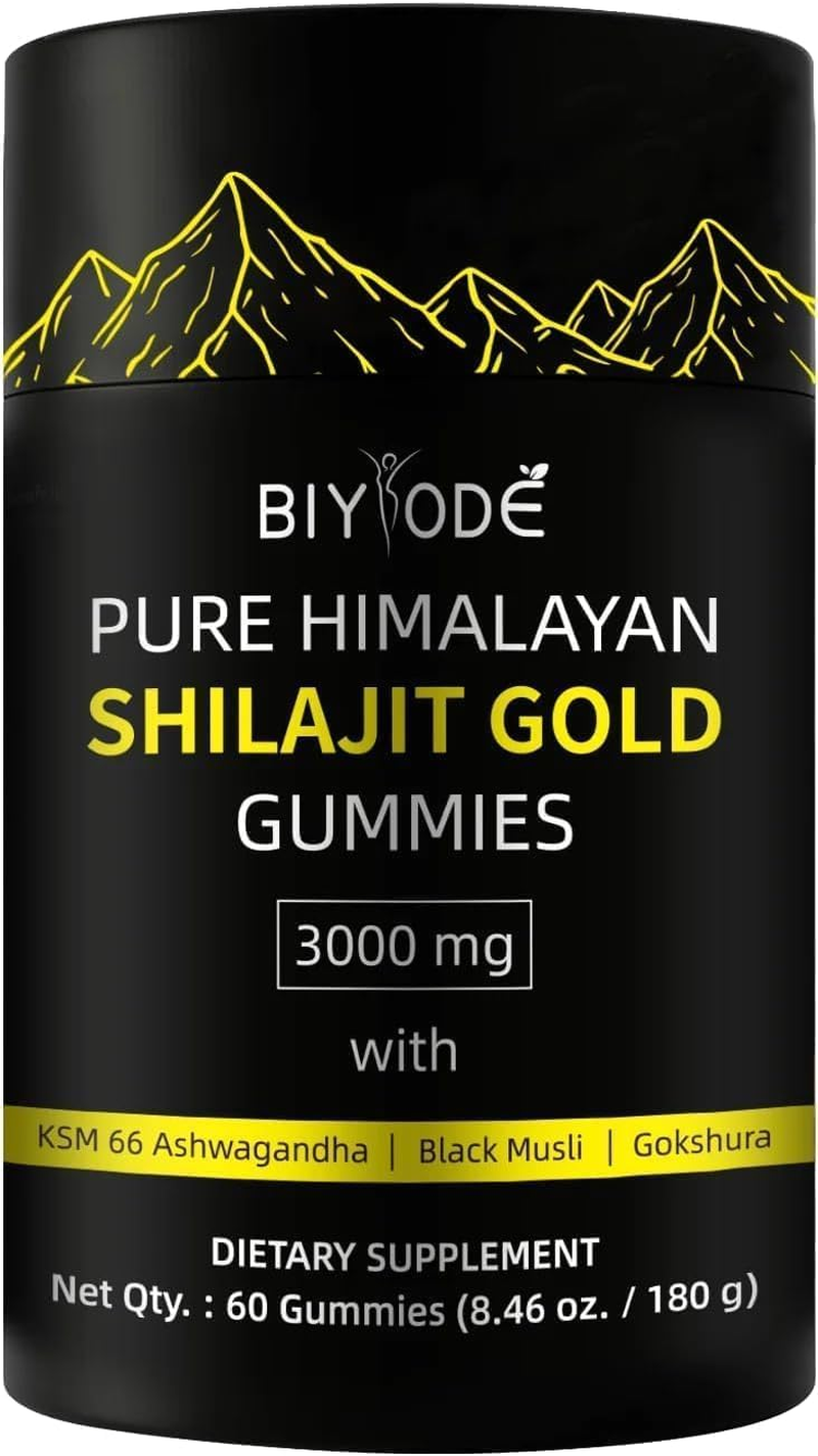 FIME Pure Himalayan Shilajit Gummies Gold - 60 Count - Lab Tested Shilajit Gummies for Men & Women - No Added Sugar, Non-Gmo - with Fulvic Acid & 85+ Trace Minerals - Boost Energy & Vitality image number 3