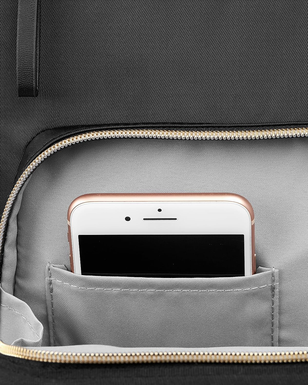 Skip Hop Diaper Bag Backpack, Mainframe Large Capacity Wide Open Structure, Black with Gold Trim