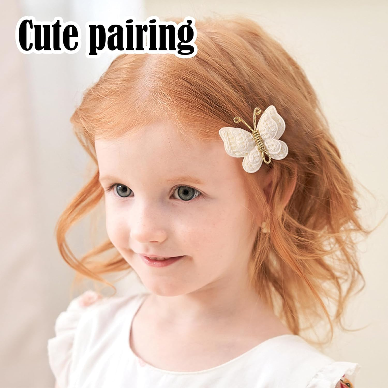 Xinghonyac 12 Pcs Butterfly Hair Clips, Soft Wool Barrettes for Girls, Handmade Butterfly Flower Hair Accessories for Thin & Thick Hair, Bow-Adorned Barrettes image number 1