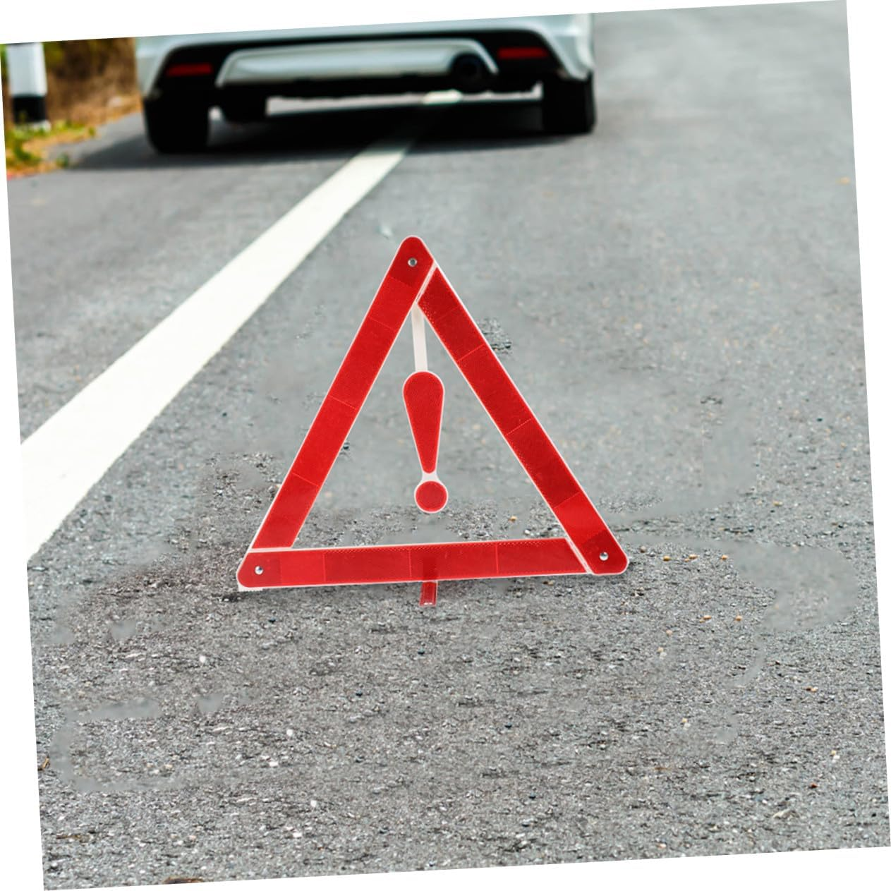 Reflective Car Warning Triangle Emergency Road Safety Sign for Breakdown and Maintenance Design for Vehicle Trunk Storage High Visibility Emergency Triangle for Roadside Safety image number 6