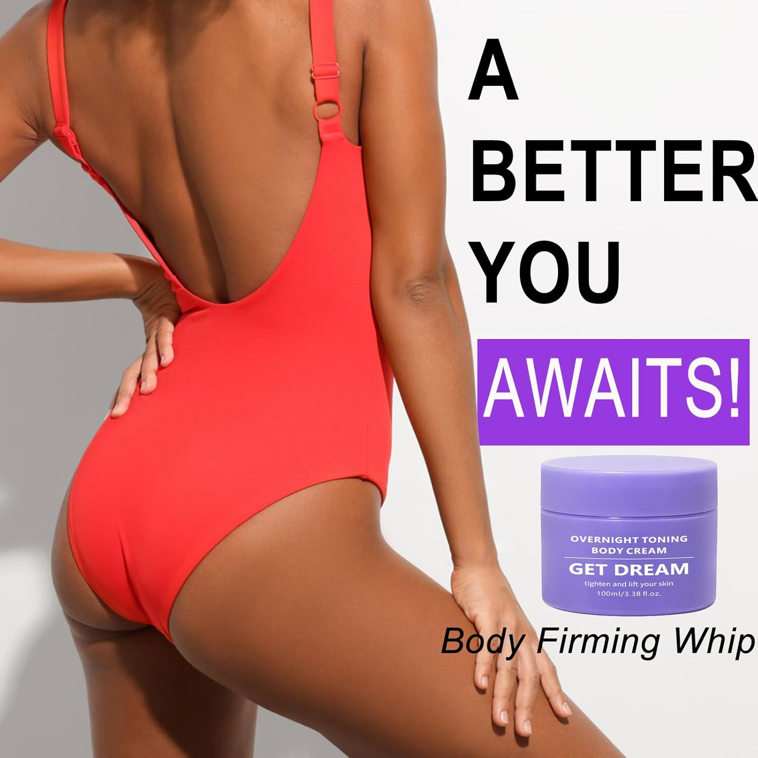 Get Dream Overnight Toning Whip, Body Firming Cream Cellulite Remover for Legs and Body, Skin Tightening Cream for Women, anti Wrinkle Moisturizing, Target Loose, Reduce Fine Lines, Tight Cellulite Firmness of Skin While Sleeping image number 1