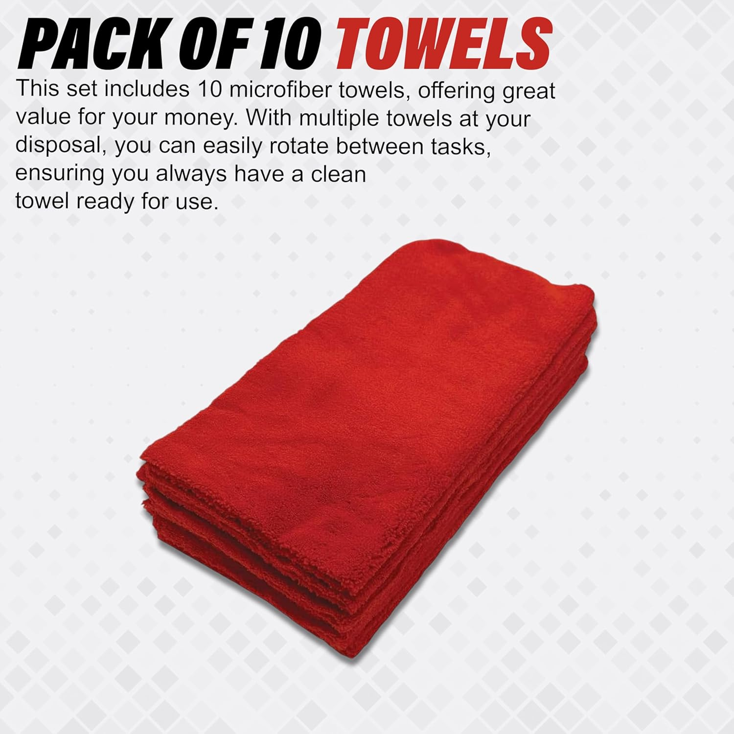 Cobra WRAP TOOLS Miracle Edgeless Microfibre Towels - Supersoft 420 GSM - Rounded Fibres & Scratch-Free Automotive Care Cleaning Cloths - Perfect for Cars, Motorcycles & Bicycles | 40X40Cm (10 Pcs) image number 2