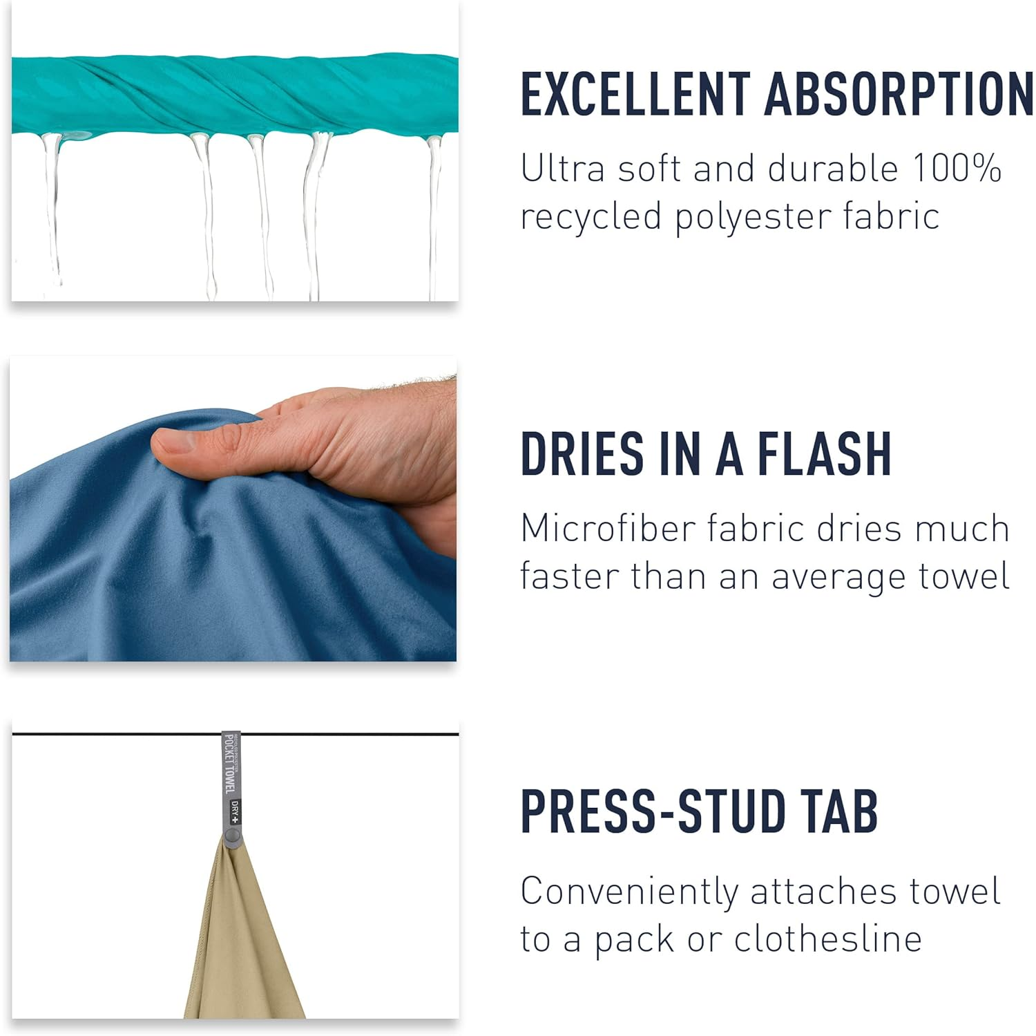 Sea to Summit Pocket Towel, Outback Orange, Large image number 6