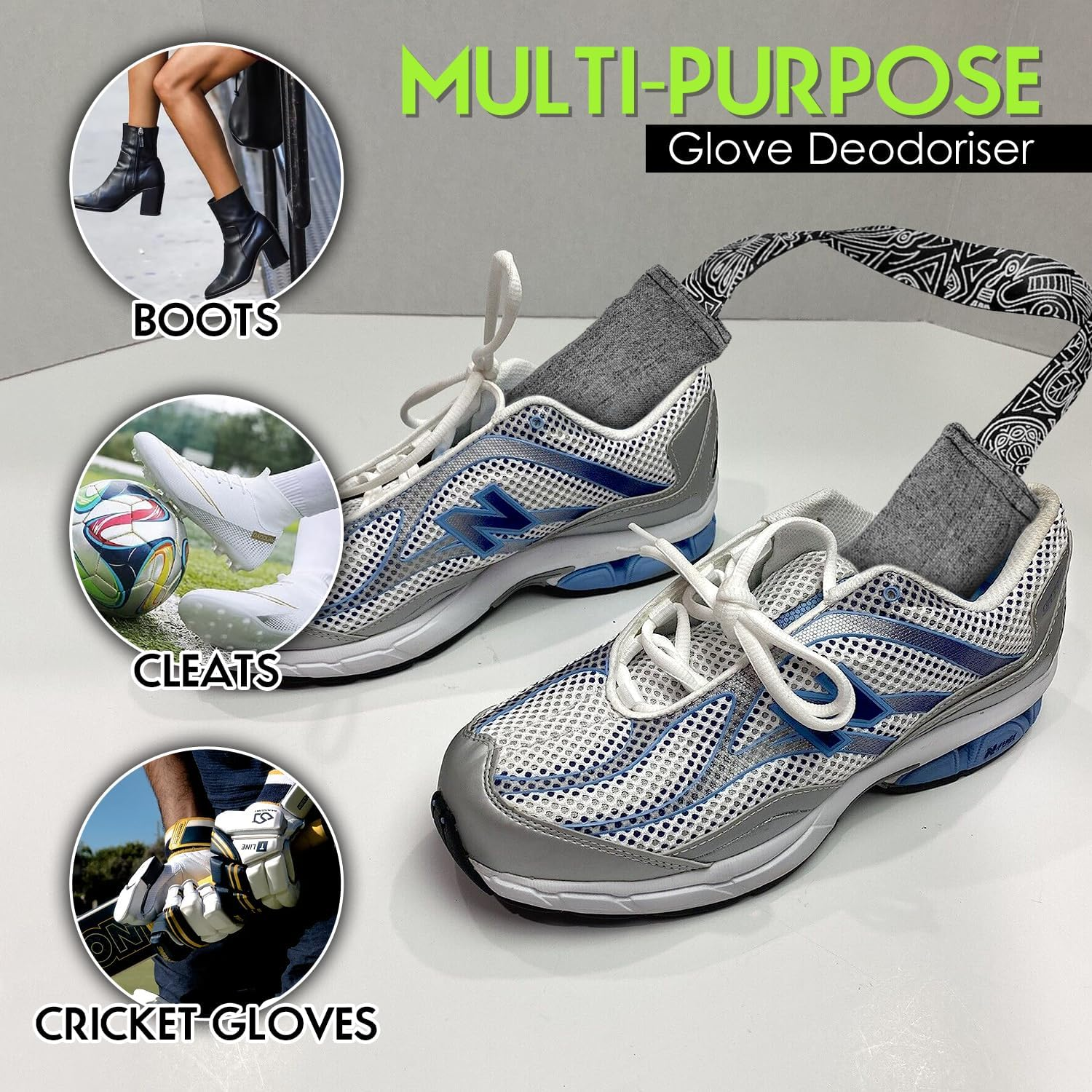 Boxing Glove Deodorisers 2 Pack, Shoes - Absorbs Stink Leaves Gloves Fresh Sweat Absorb Smells Improved Bamboo Charcoal Deodoriser for Boxing, Football Shoes, Cricket Gloves Bags & Sports Gear image number 2