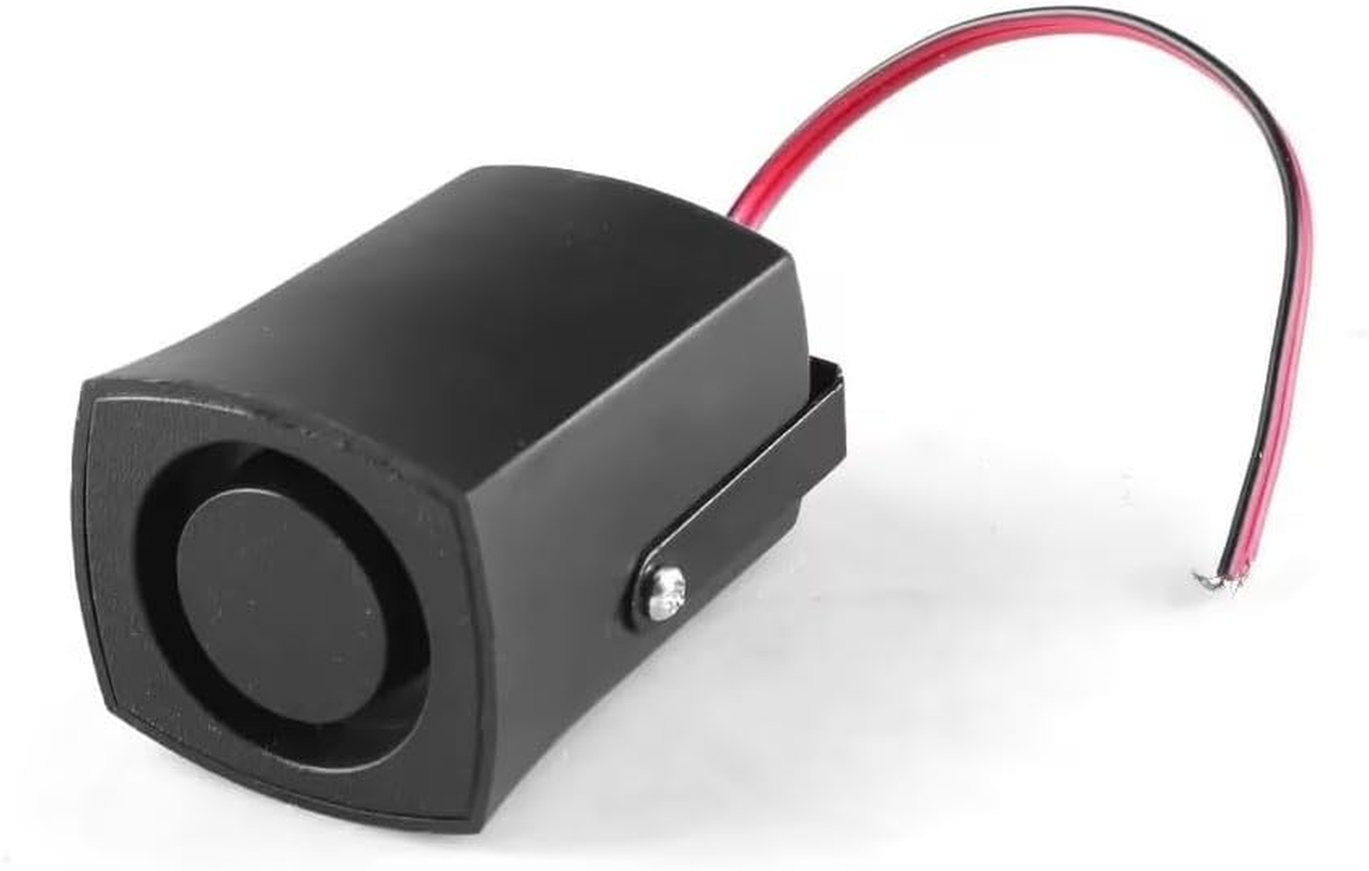 Car Back-Up Alarm, 105Db 12V-24V Waterproof Reverse Beeper, Black ABS Plastic, Universal Fit for Car, Motorcycle