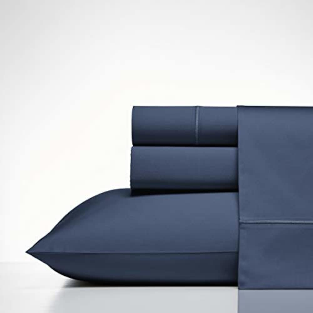 Nautica - King Sheets, Cotton Sateen Bedding, 400 Thread Count, Silky Smooth & Wrinkle Resistant (Regatta Grey, King)