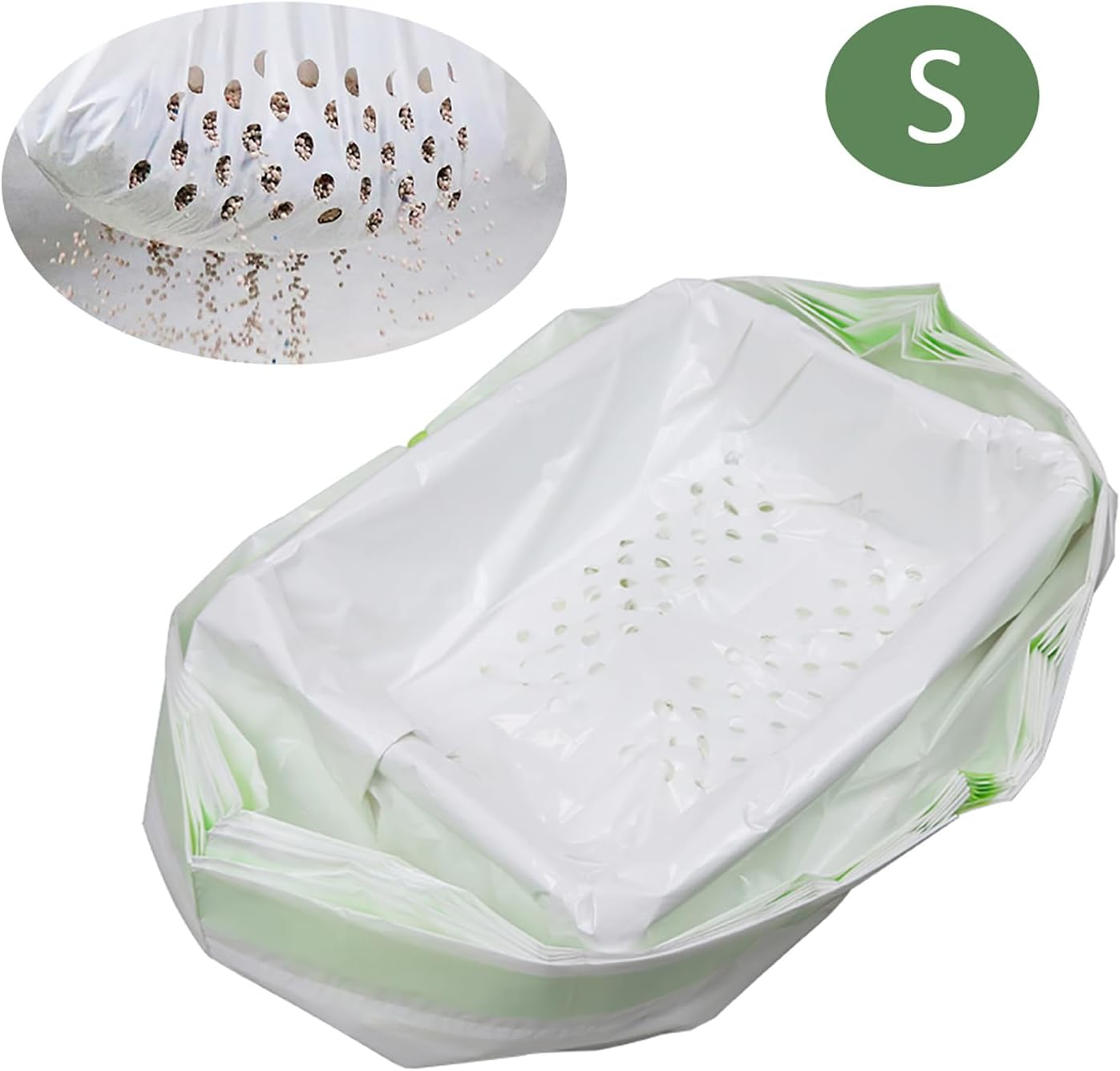 Cat Litter Filter Bag Drawstring Litter Sifting Liners Kit Waste Litter Box Liners Type 1 & S image number 2