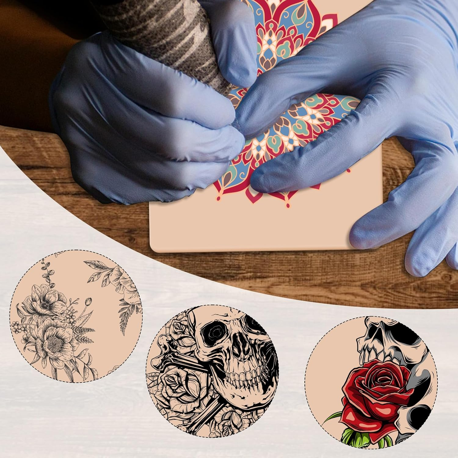 Fkereg 10 Pack Fake Skin Tattoo, 3Mm Tattoo Practice Skin 15X20 Cm, Thick Double Sides Real Feeling Soft Silicone Skins Sheet, Eyebrow Lip Tattooing Supplies for Beginners & Experienced Artist image number 3