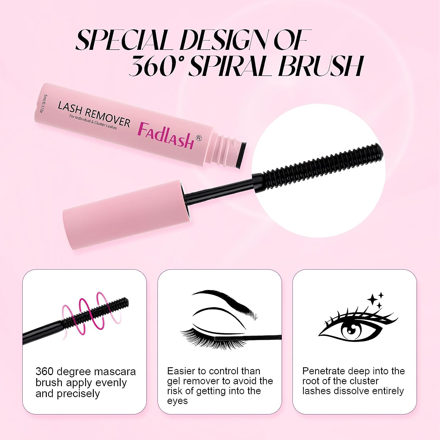 DIY Lash Extension Kit Individual Lashes Clusters Lash Bond and Seal, Clusters Lash Glue Remover and Eyelash Tweezers for Eyelash Extensions (10D+20D-0.07C, 8-16Mm, Kit) image number 5