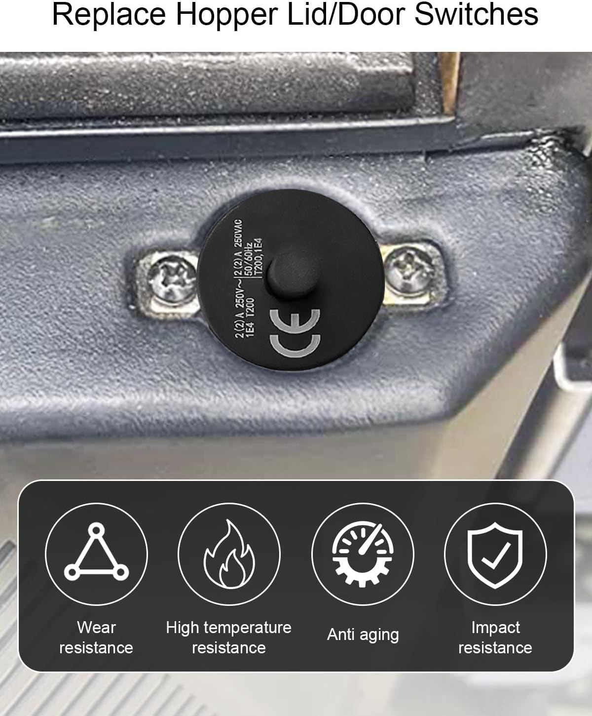 Fan and Lid/Door Switch Fit for Masterbuilt Gravity Series 560 800 1050 Digital Charcoal Grill and Smoker Combo Replace 9904190041, 9904190045 image number 2