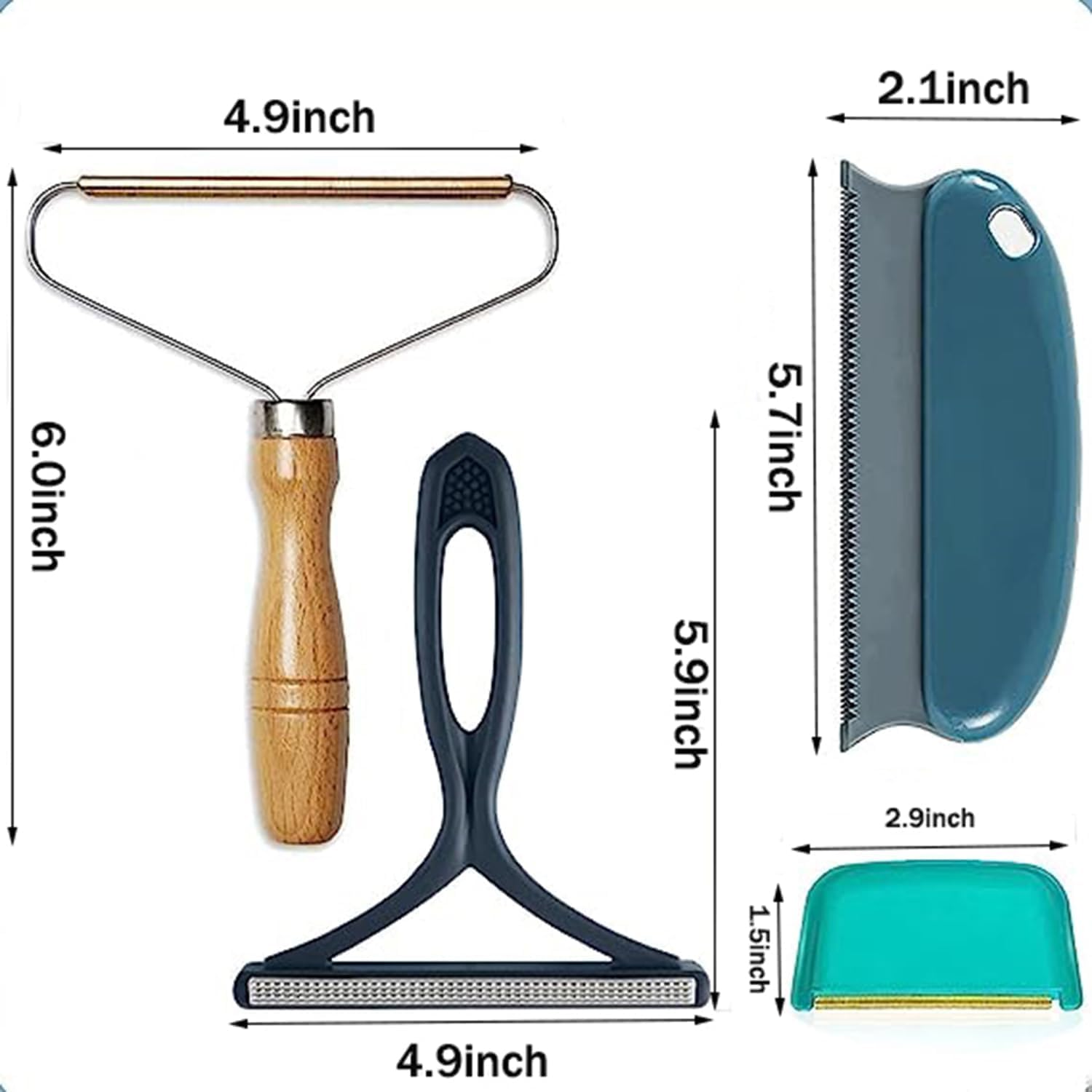 4Pcs Portable Lint Shaver Carpet Hair Remover Set, Lint Brush and Scraper for Pet Hair, Carpet Scraper Dog Hair Remover, Portable Lint Shaver Pet Hair Remover image number 5