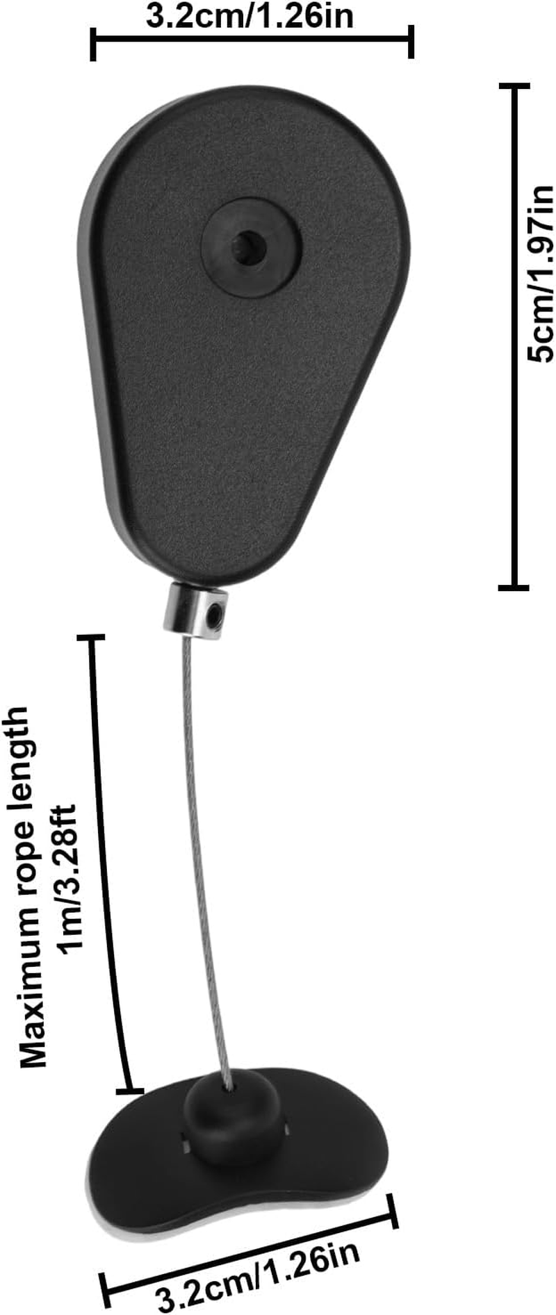 2Pcs Retractable Remote Control Tether Locks, Premium Durable Retractable TV Remote Control Lanyard Tether with 2 Wrenches for Home Office Use