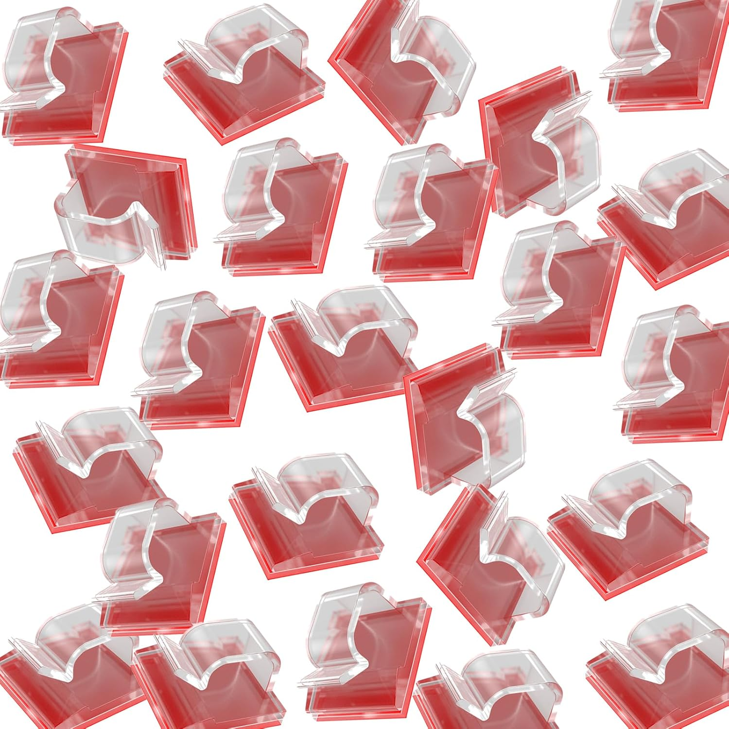 REGODI 100PCS Self-Adhesive Cable Clips - Clear Wire Organizers for Desk & Wall, Cord Holders for Home Office Indoor Outdoor Cable Management image number 5