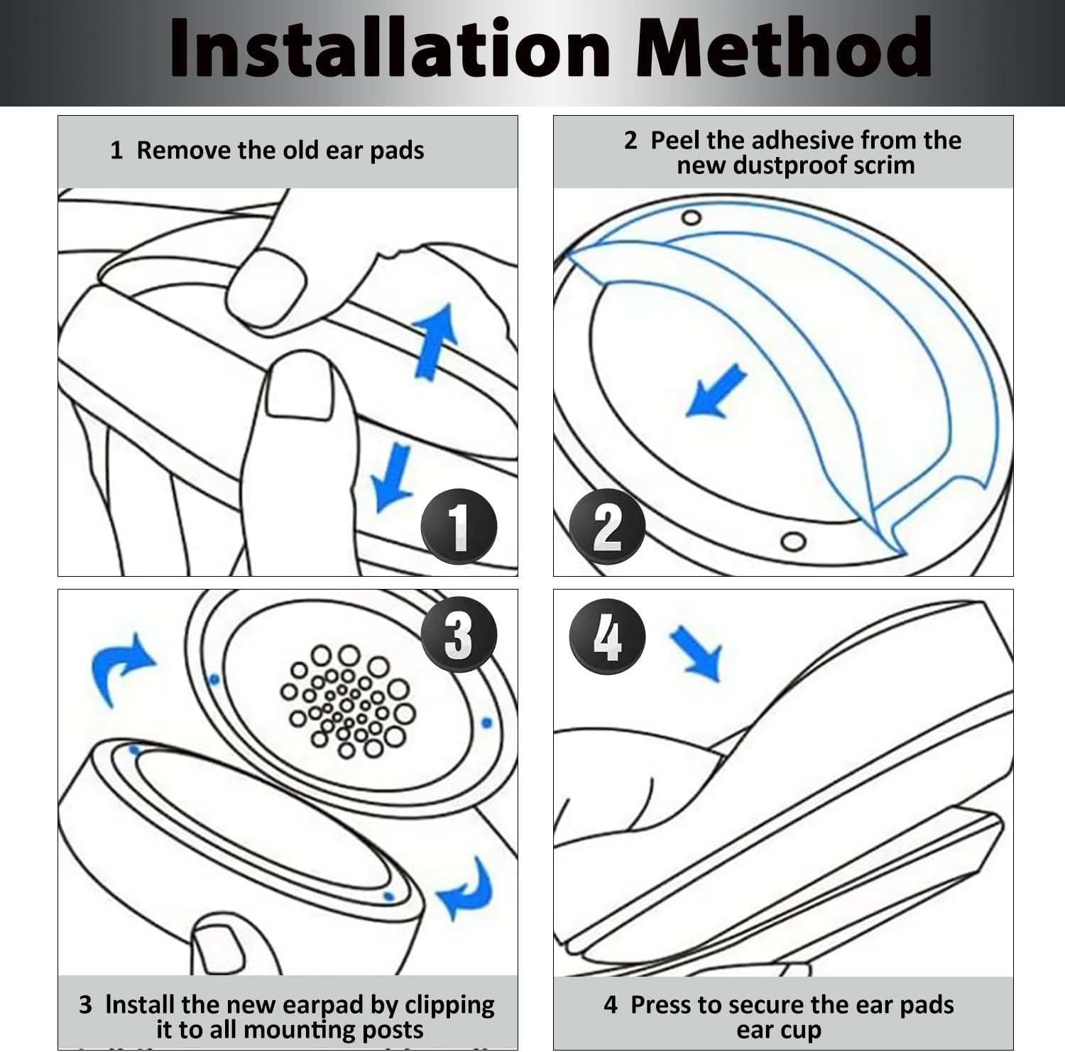 Studio3 Replacement Earpads Ear Pads Soft Protein Leather Cushion Cups Cover Compatible with by Dr.Dre Studio 2.0 Studio 3 B0500 B0501 Wired Wireless Over-Ear Headphones (Black)&hellip; - Ceramic Pink image number 3