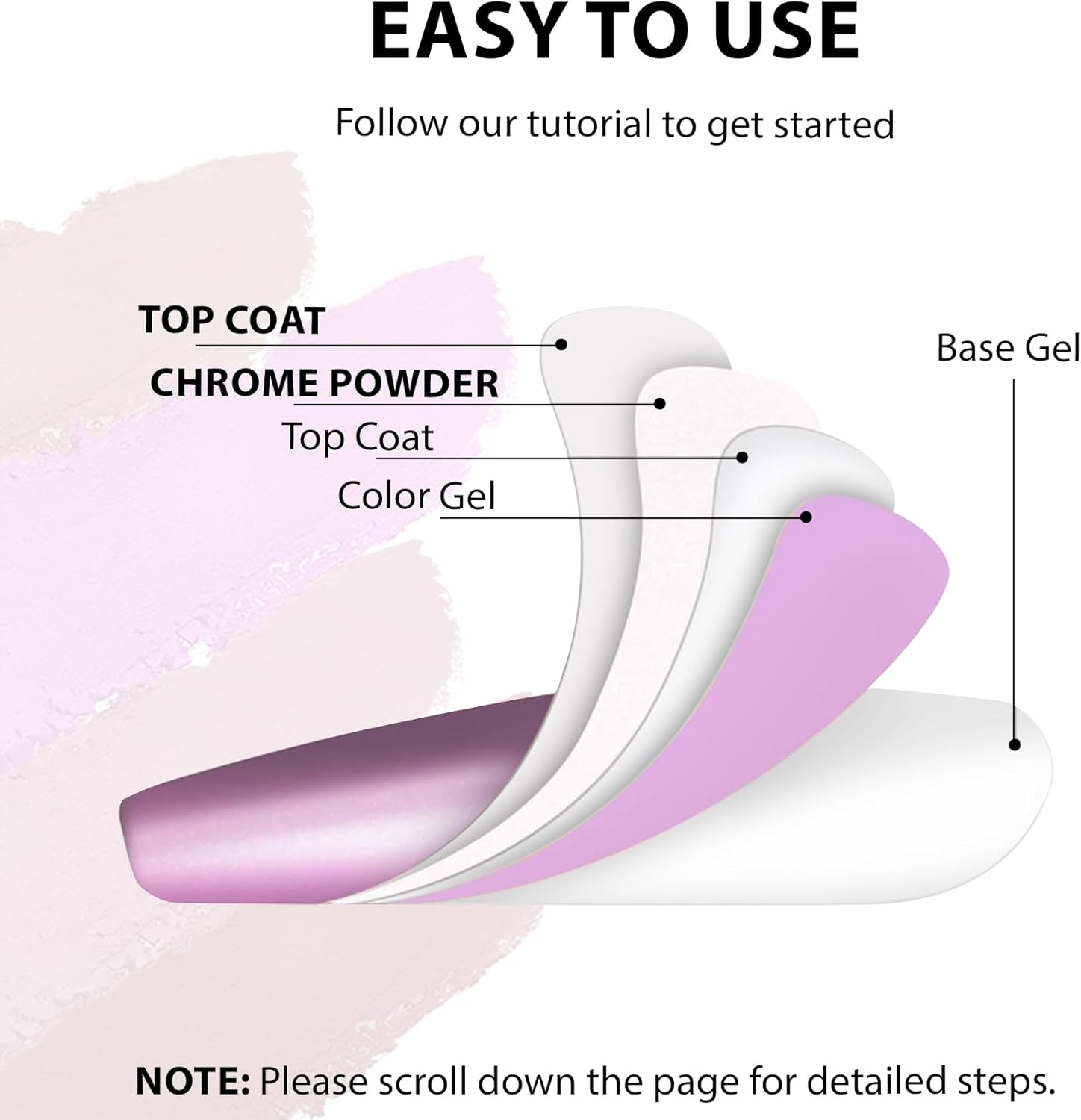 Chrome Nail Powder, 4 Colors Blue Series Nail Chrome Powder - Mirror Effect Metallic Glitter Kit for Nail Art Decoration, Resin Craft Etc. (1G/Jar) - Blue image number 5