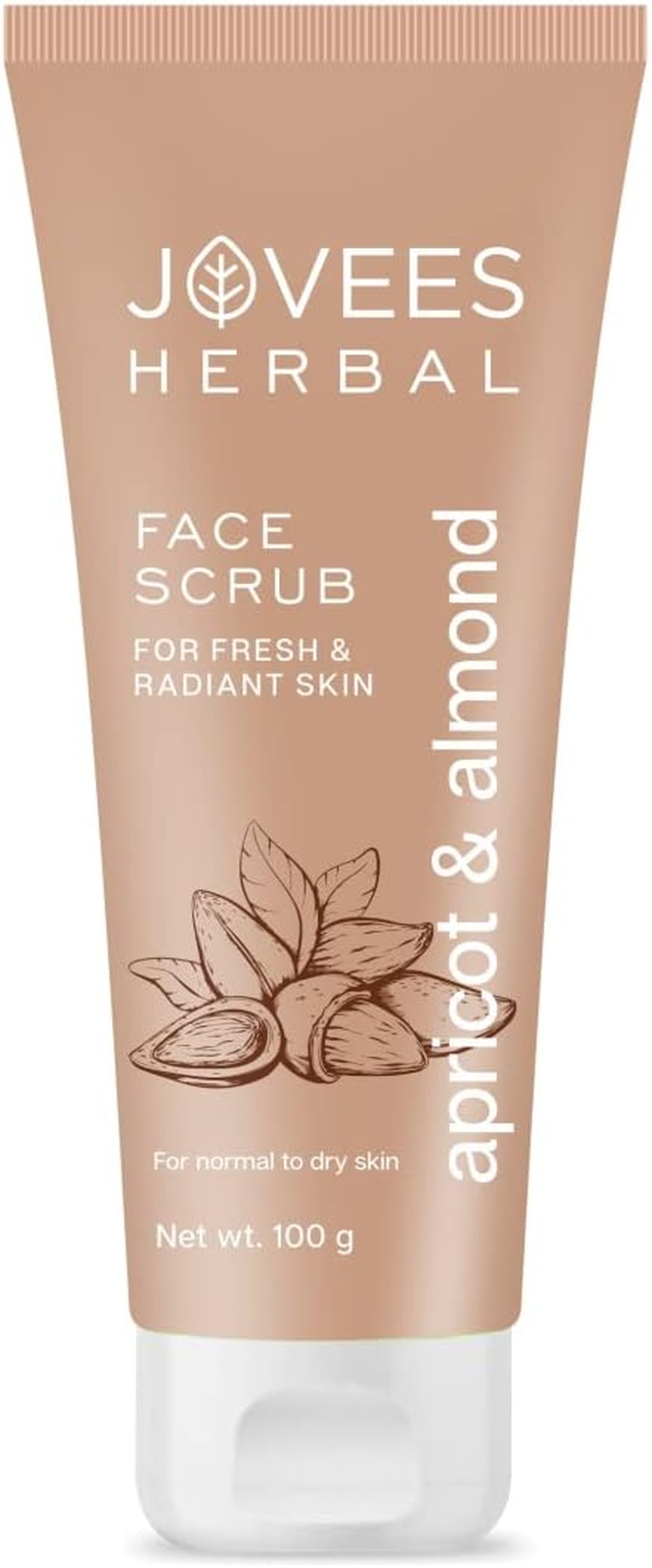 Jovees Apricot & Almond Face Scrub with Almond (100Gm) Apricot & Wheatgerm Oil | Gently Removes | Dead Skin Cells | Reduces Pigmentation | for Normal & Dry Skin image number 4