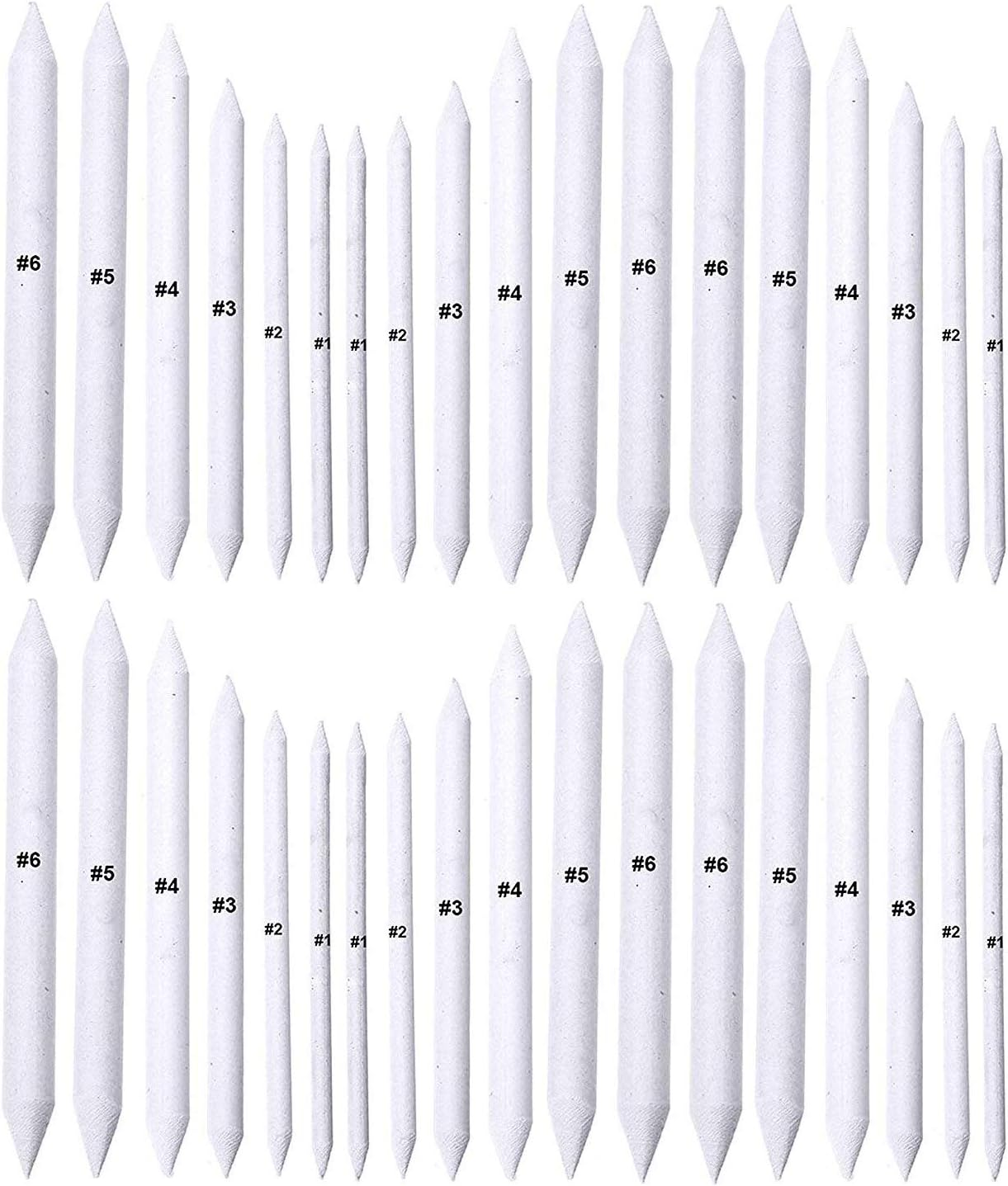 Cettkowns 36 Pieces Artist Blending Stump and Tortillion Art Blenders for Student Sketch Drawing image number 3