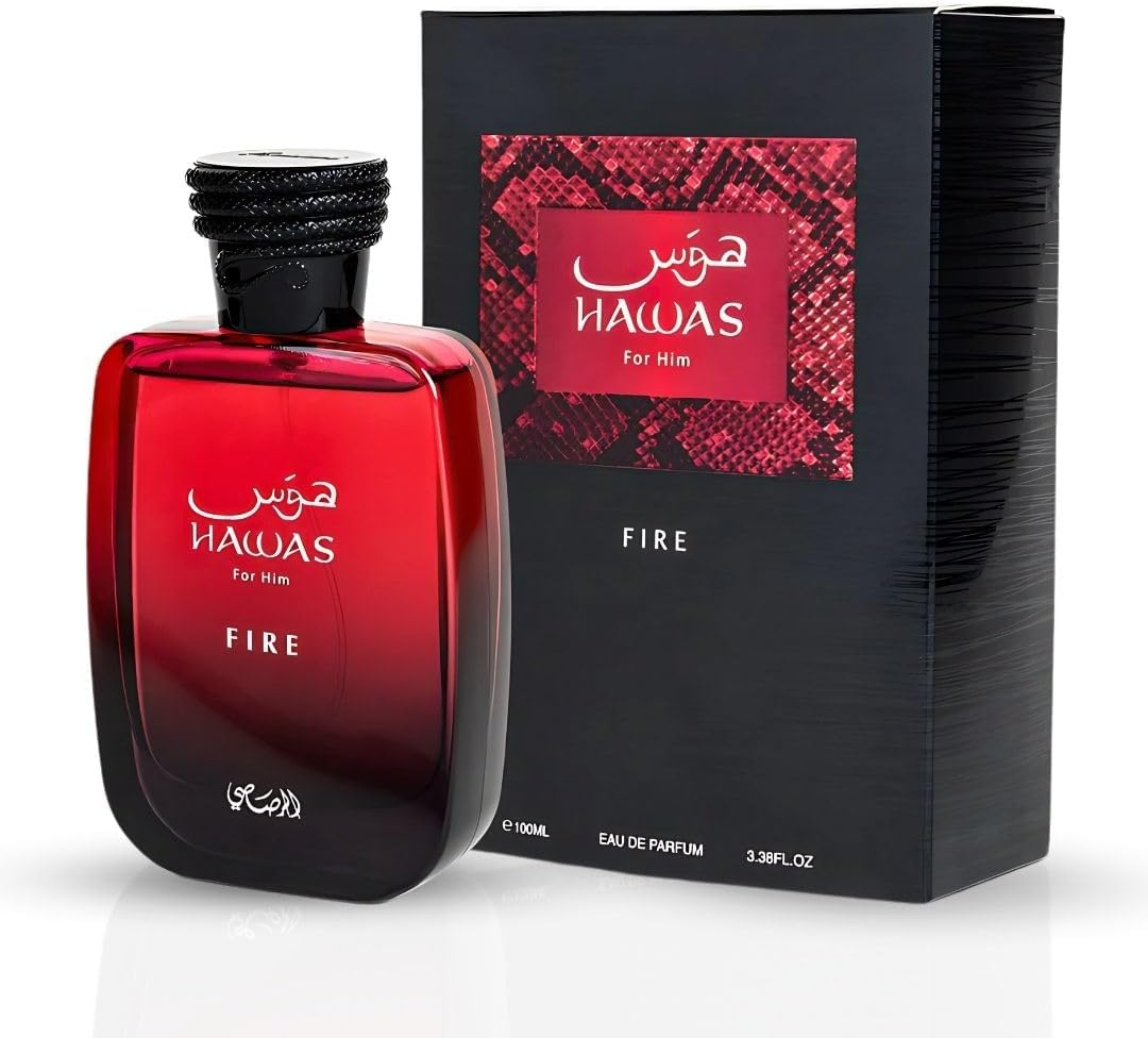 RASASI Hawas Fire for Him Eau De Parfum Spray 100ML (3.4 OZ) Ignite Your Inner Passion with a Bold and Fiery Essence&mdash;Experience a Long Lasting & Luxurious Masculine Scent image number 1