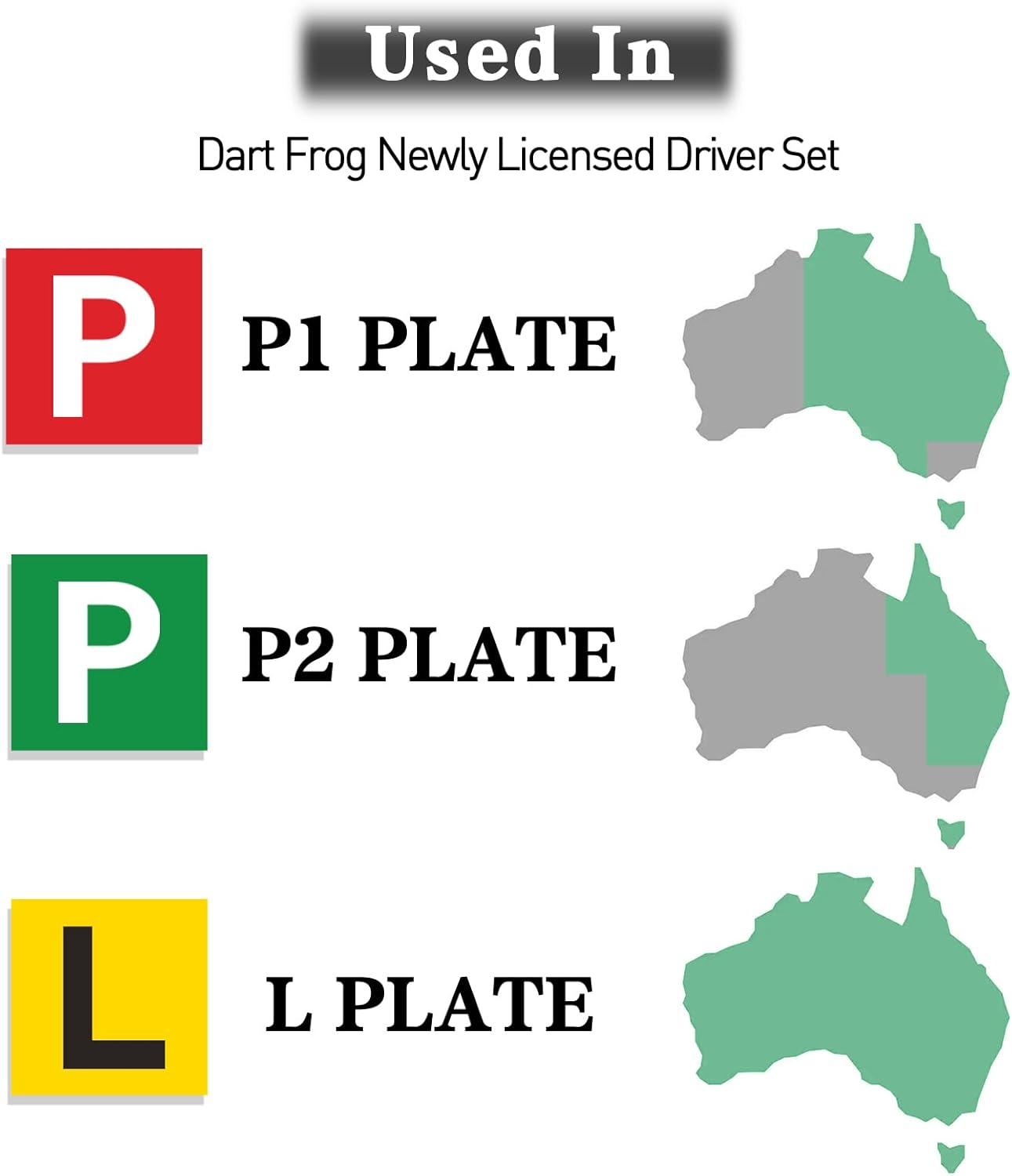 Viiotu 2 Pcs Magnetic Learner Driver Plates,Red Green P and L Plates with Magnetic for Learning Learner Driver Car Licence Australia (Red P) image number 3