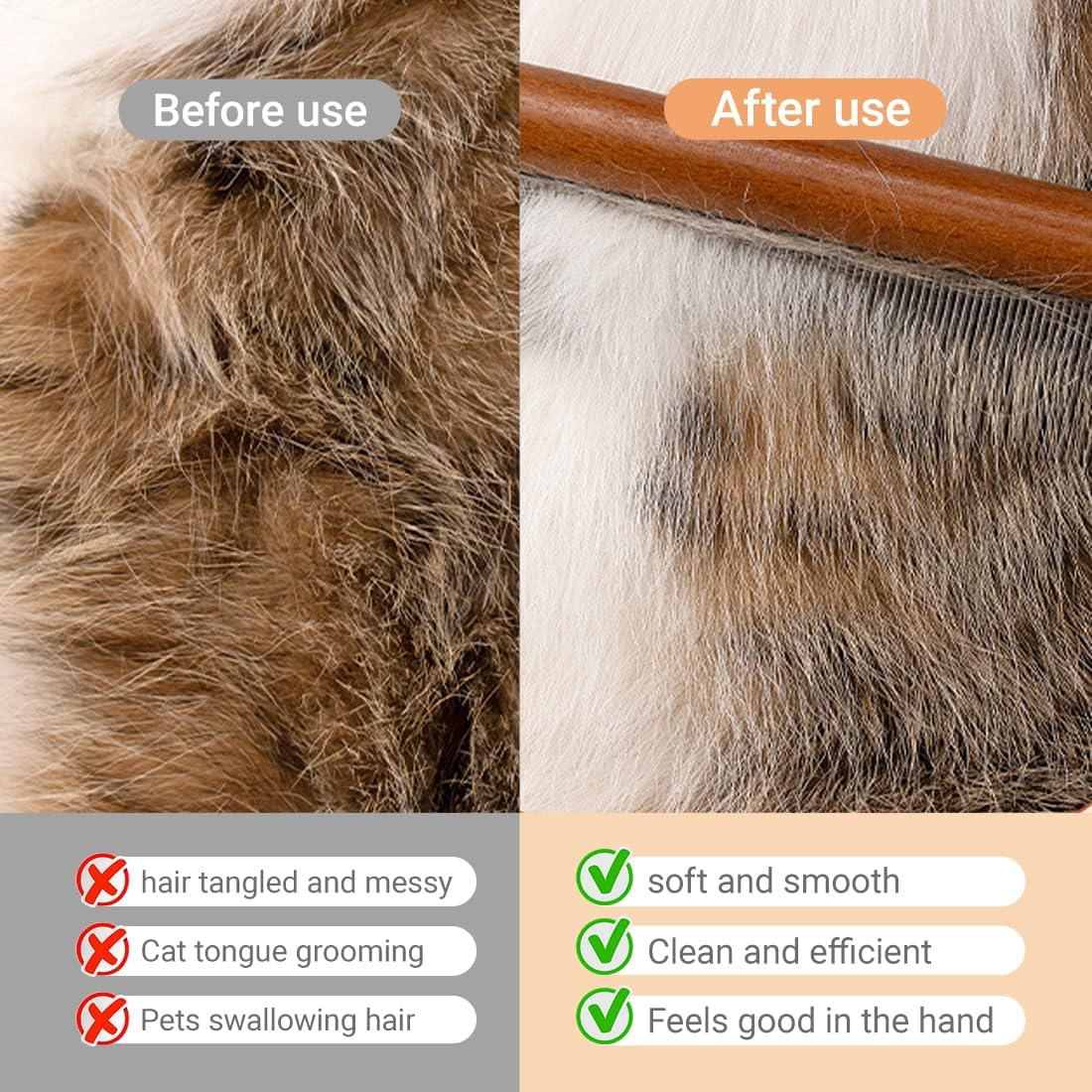 Weddhuis 3 Pieces 3 Styles Macrame Fringe Combs with Wooden Handle Stainless Steel Pet Care Combs for DIY Macrame for Removing Tangles image number 2