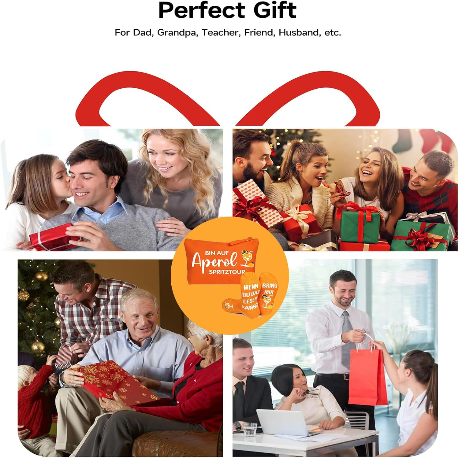 Boluoboluomi Aperol Gift, Aperol Travel Bags, Cosmetic Bag + Sock Set, Funny Birthday Gifts for Men and Women, Make up Bag, Travel Makeup Bag image number 6