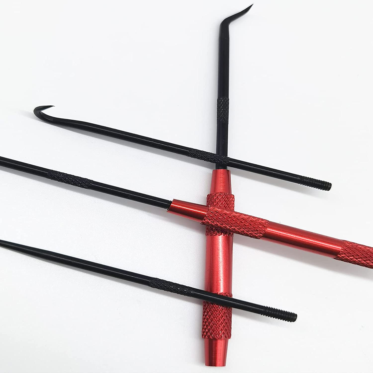 QISF 2PCS Precision Pick and Hook Set Double Side Hand Tool,Car Auto Oil Seal/O-Ring Seal Gasket Pick Mini Precision Hooks Puller Remover image number 5