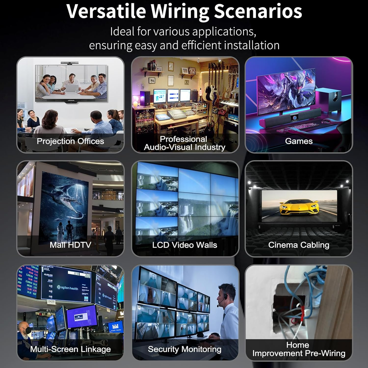 Fiber Optic HDMI Cable 15Ft, Fiber HDMI Cable Supports 4K@60Hz, 4:4:4/4:2:2/4:2:0, HDR, Dolby Vision, HDCP2.2, ARC, 3D, High Speed 18Gbps, Slim and Flexible HDMI Fiber Optic Cable image number 3