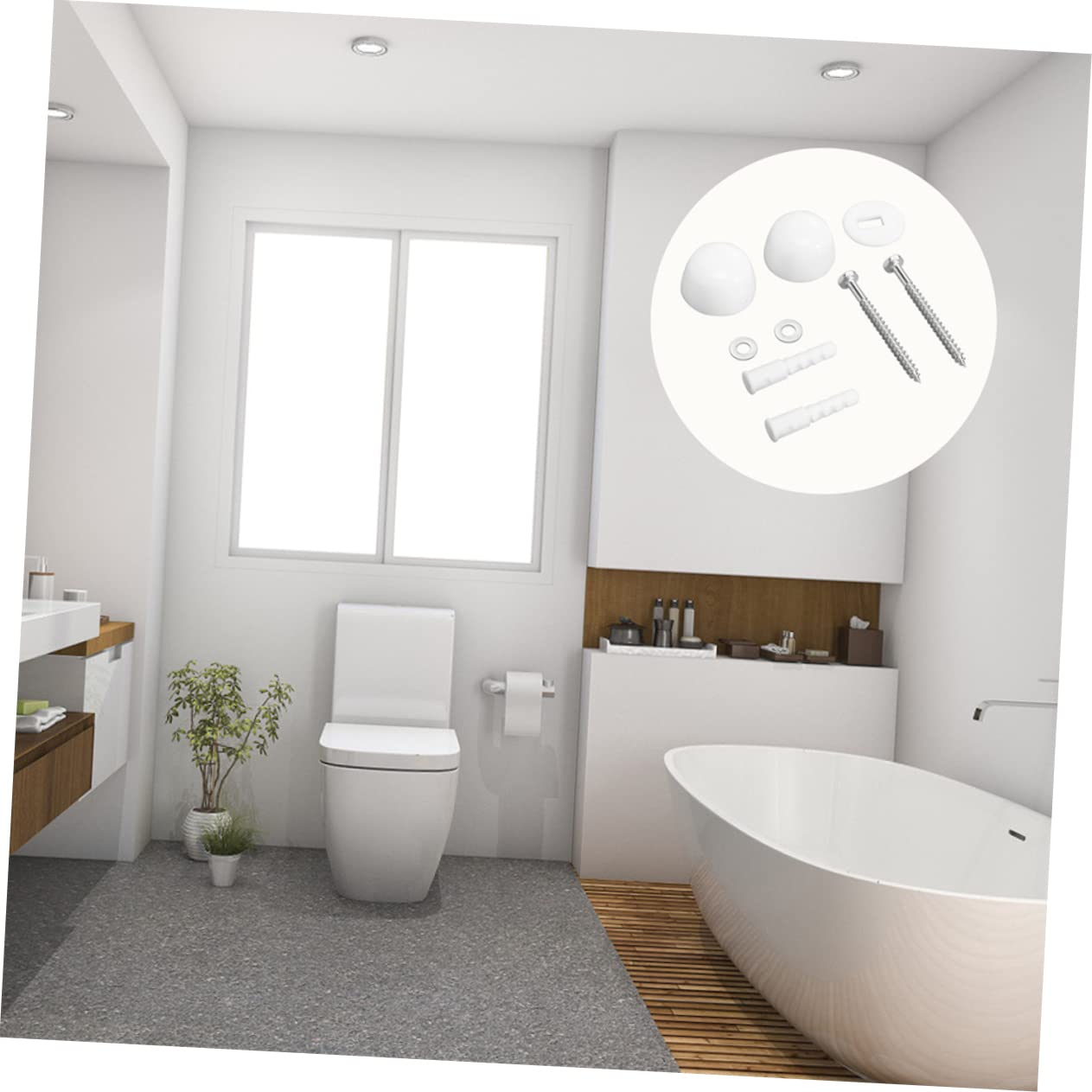 Operitacx 2Sets Bolt Cap Covers for Toilet Decorative Nuts Screws Toilet Installation Screw Covers