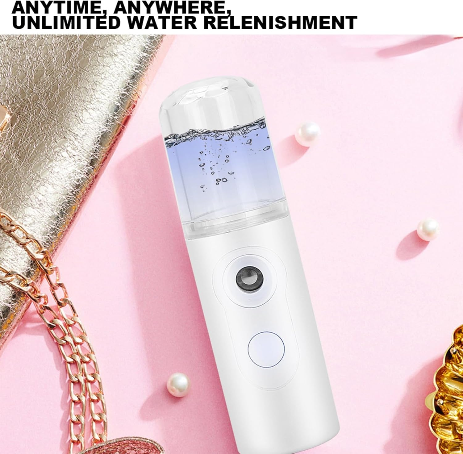 Skin Care Mini Facial Steamer, Facial Steamer Handy Mist, Nano Facial Atomization, Face Mist Sprayer, for Face for Hand image number 1