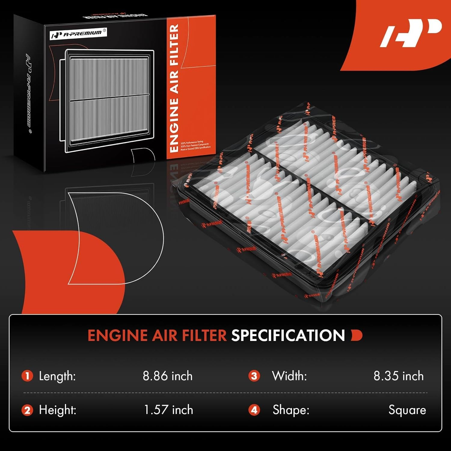 A-Premium Engine Air Filter Compatible with Mazda CX-3 CX3 2016-2022 2.0L image number 2