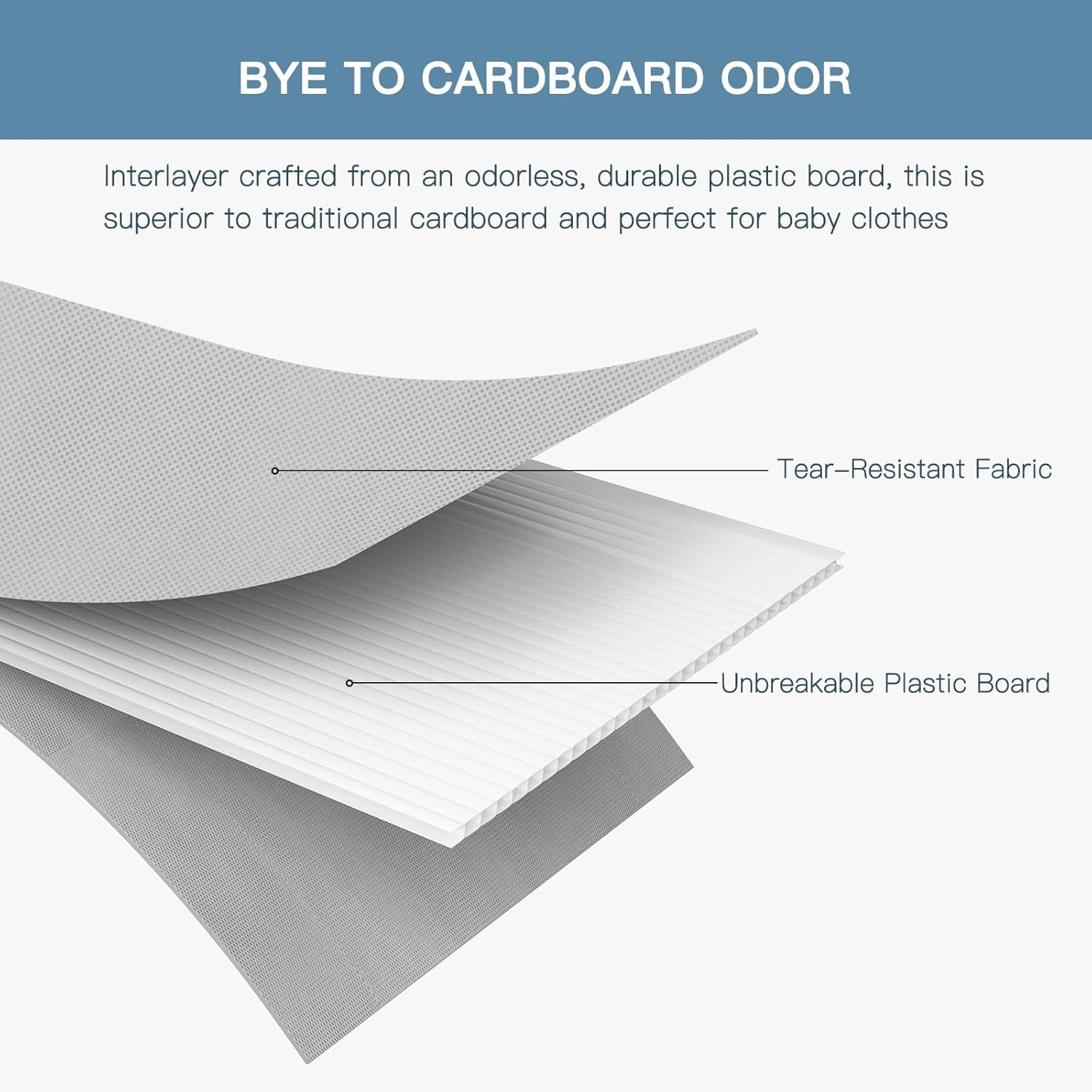 LEFAFA Drawer Organizer Clothes, 10 Pack Dresser Organizer Bins, Foldable Fabric Closet Organizers and Storage, Drawer Dividers for Nursery, Bedroom, Baby Clothes, Underwears, Sock (Grey) image number 2