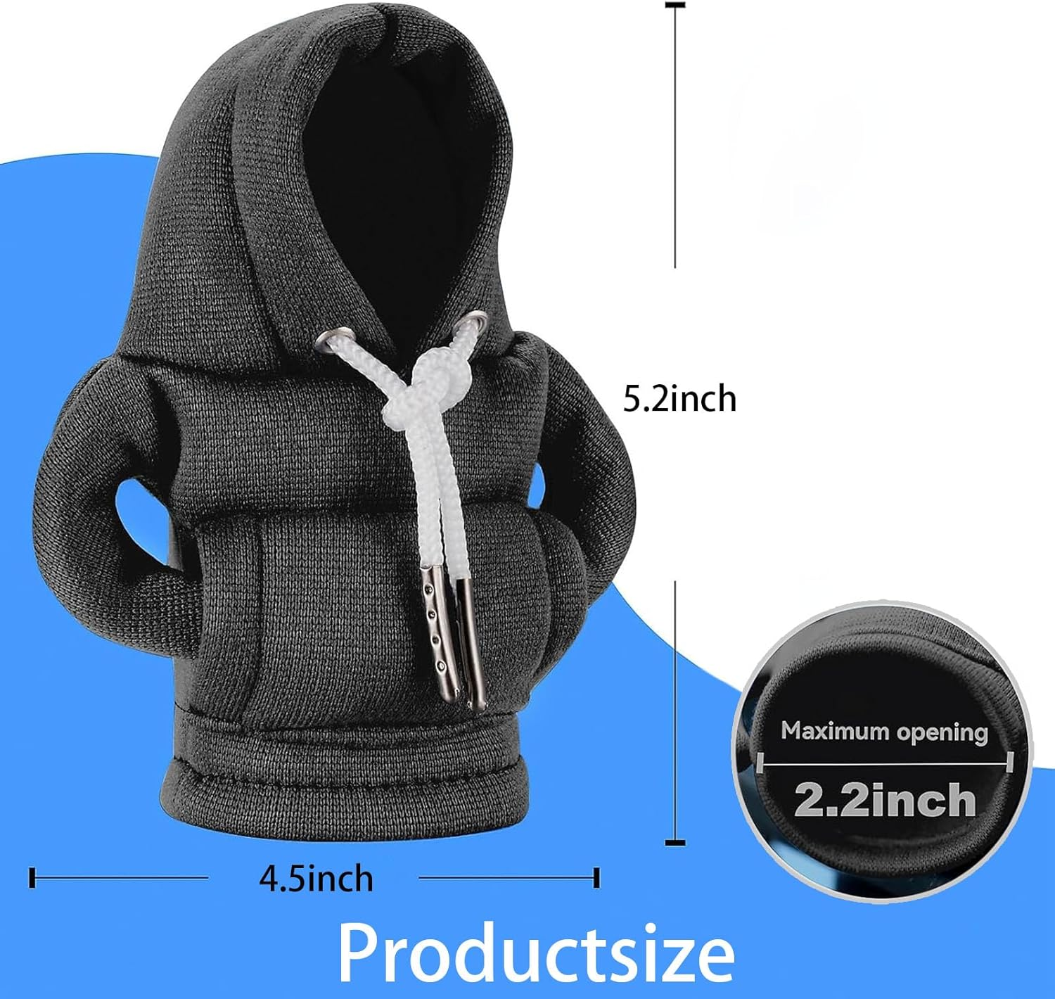 Car Gear Shift Knob Cover - Upgraded Universal Mini Hoodie for Shifter, Cute Automotive Interior Gadget Car Decor Accessory image number 3