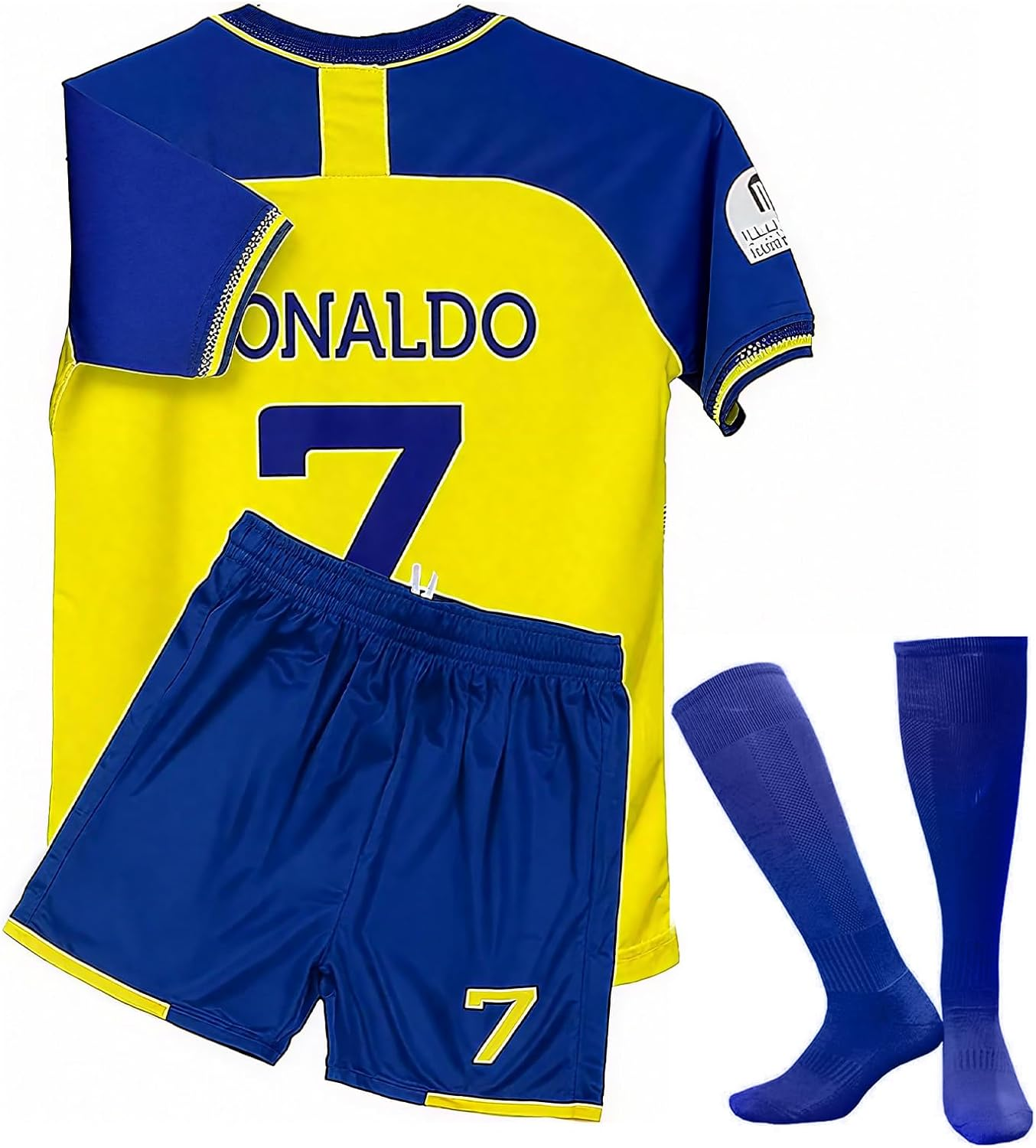 Youth Soccer Jersey and Shorts Set, #7 Sports Kit, Unisex image number 1