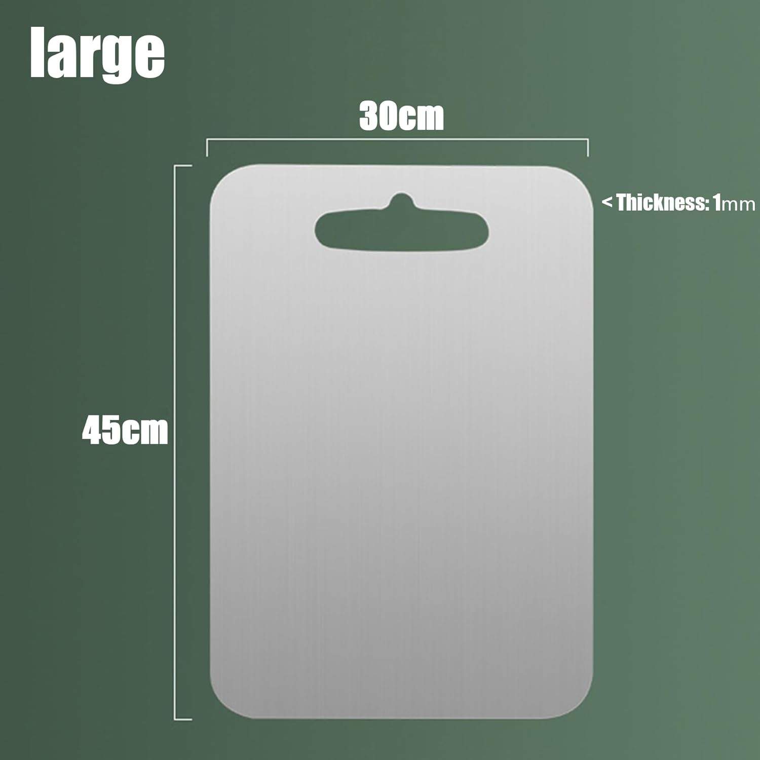 TTFP Titanium Cutting Board - 99.7% Pure Titanium Chopping Board for Kitchen Cutting Board (Large) image number 3