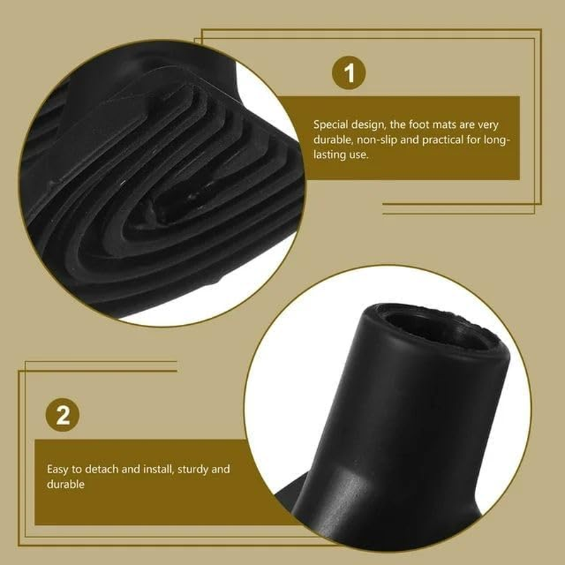 2 Pcs Black Golf Bag Stand Feet Replacement, Wear-Resistent Golf Bag Rubber Feet Replacement, Necessary Golf Club Bag Accessories Strong Grip, Easy to Install, Golf Club Bag Accessories, Golf image number 2