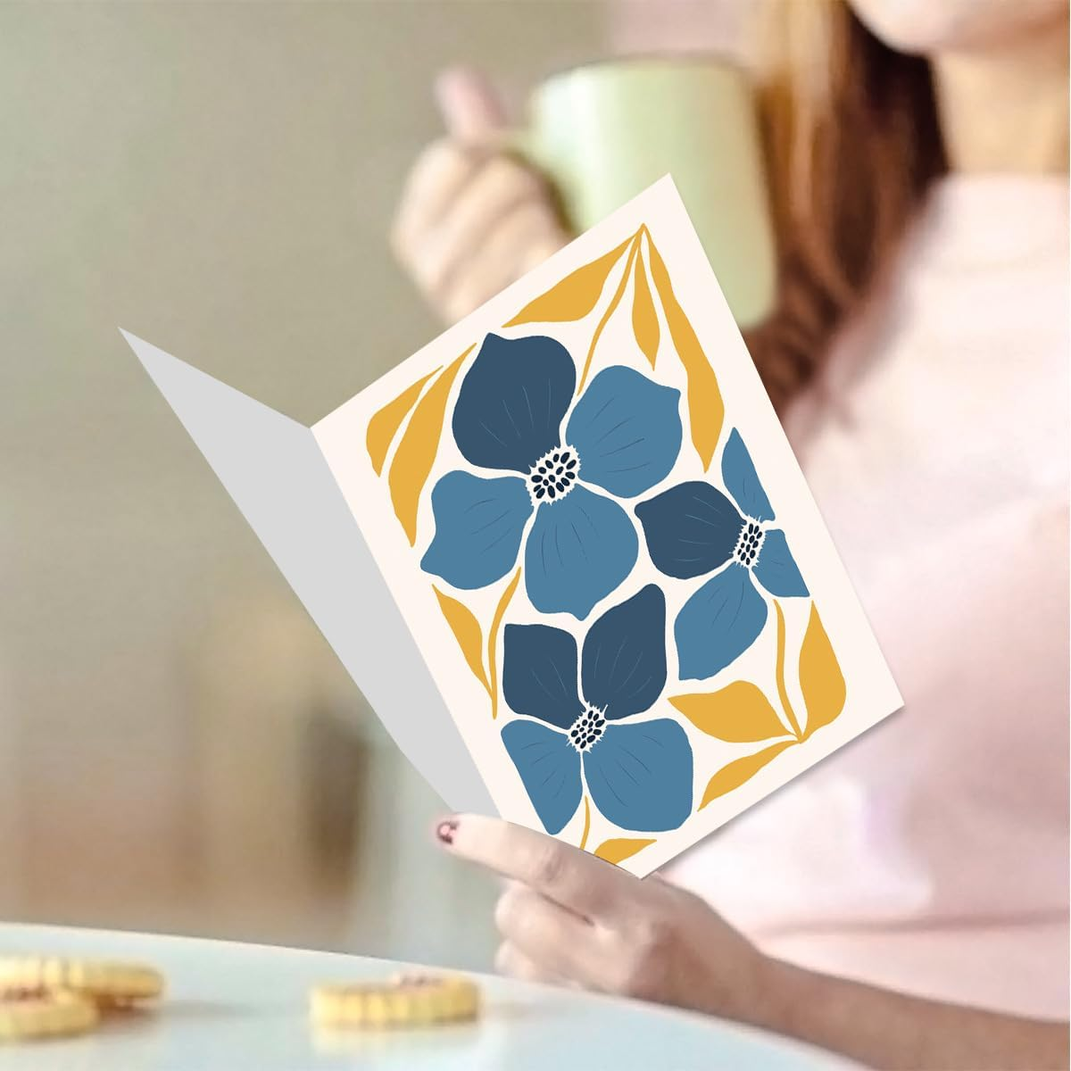 SUPNBDM 12 PCS Birthday Card, Birthday Card Pack, Birthday Cards Bulk, Funny Birthday Card, with Envelopes and Matching Sealing Stickers,For Family, Kids, Friends, Work & Office Celebrations, Flowers, Bohemian Style image number 4