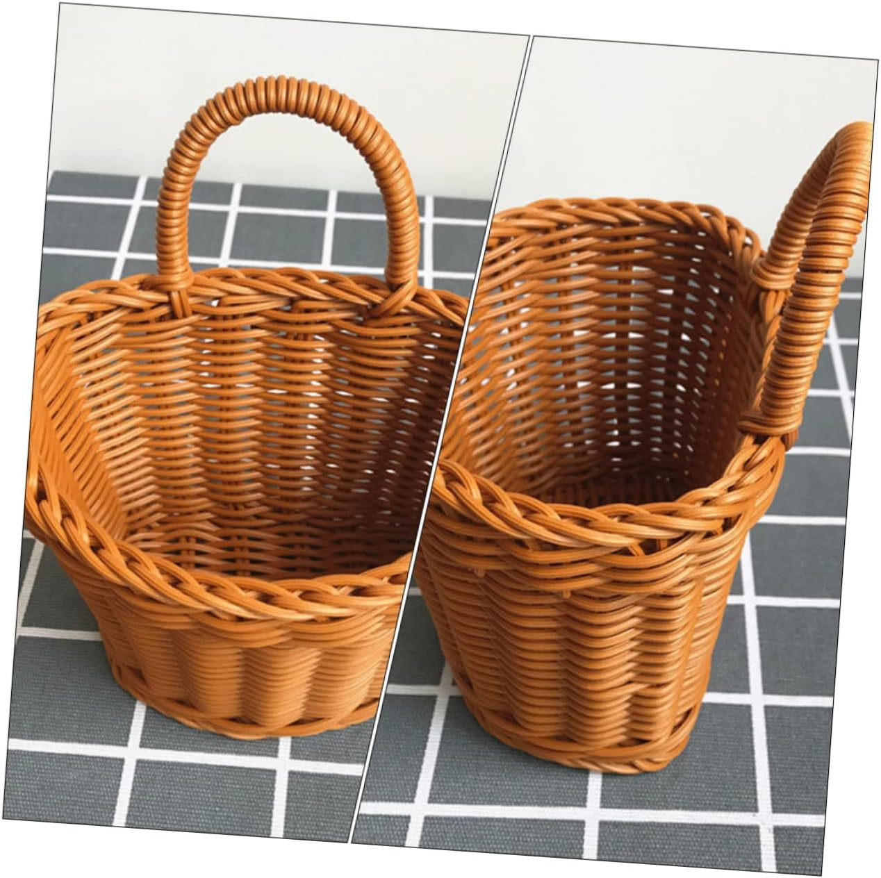 Alipis Wall Hanging Storage Basket Woven Kitchen Decor Organizer Home Ornament for Wall Mount Use for Dirty Clothes Food Storage image number 2
