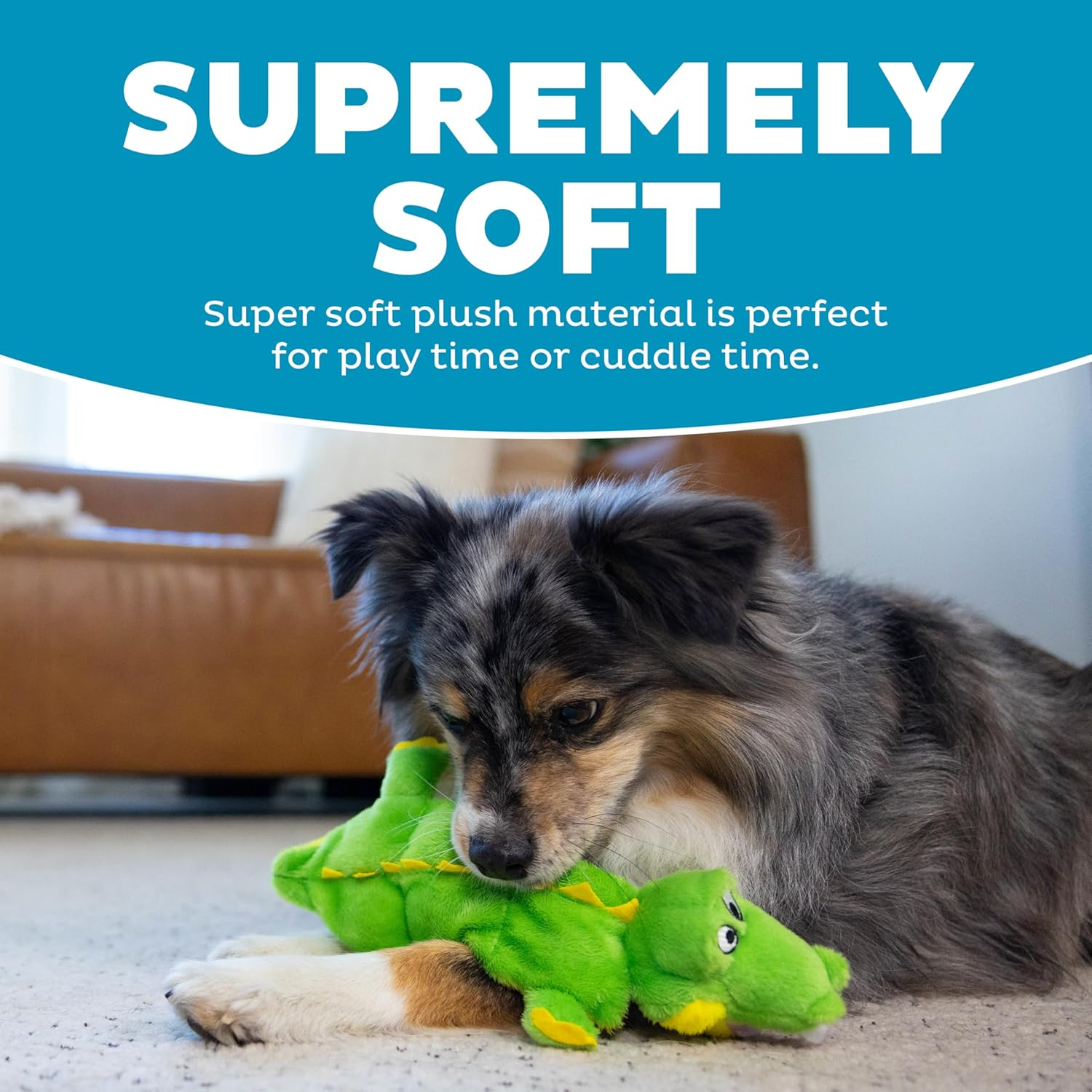 Outward Hound Squeaker Matz Plush Gator Dog Toy, Small image number 6