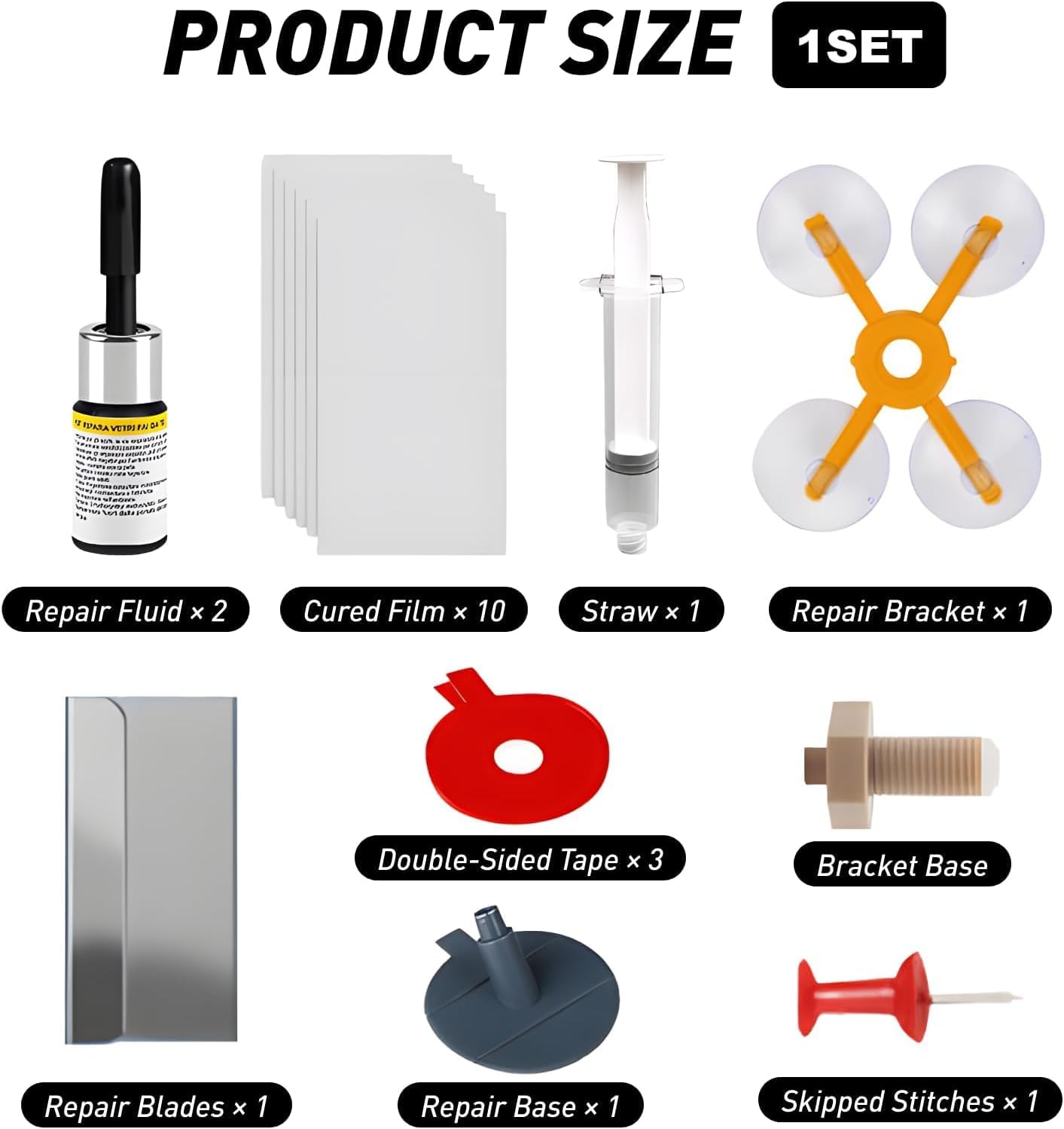 Advanced Windshield Repair Kit for Laminated Glass Fix Chips and Cracks Easily with Professional-Grade Resin Quick and Efficient DIY Solution for All Vehicle Types image number 3