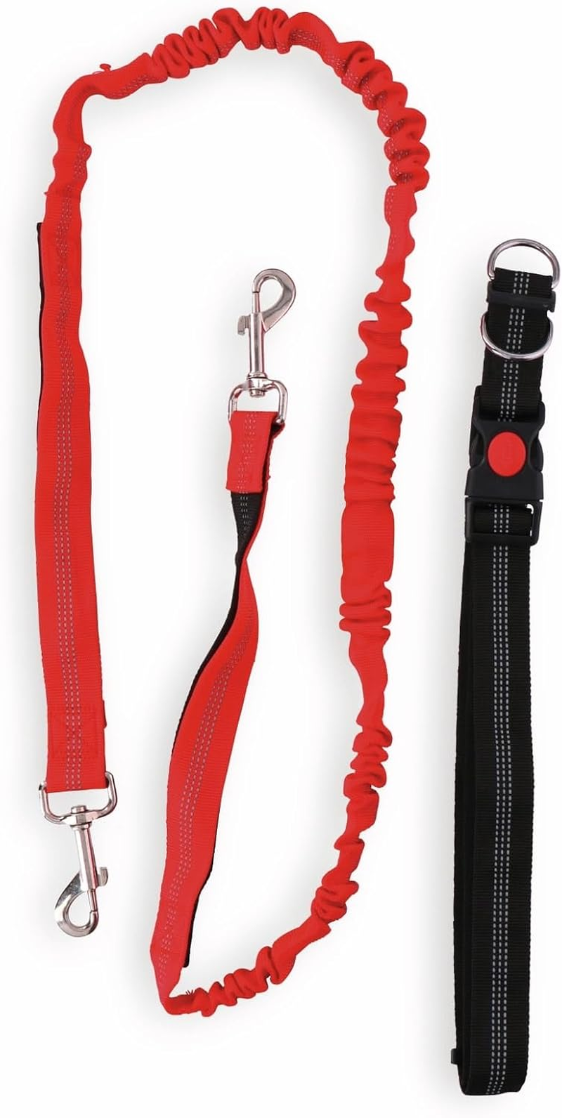 Maxxpro Jogging Lead - Dog - Harnesses, Collars & Leads for Dogs - Adjustable between 160-190 Cm - Red image number 1