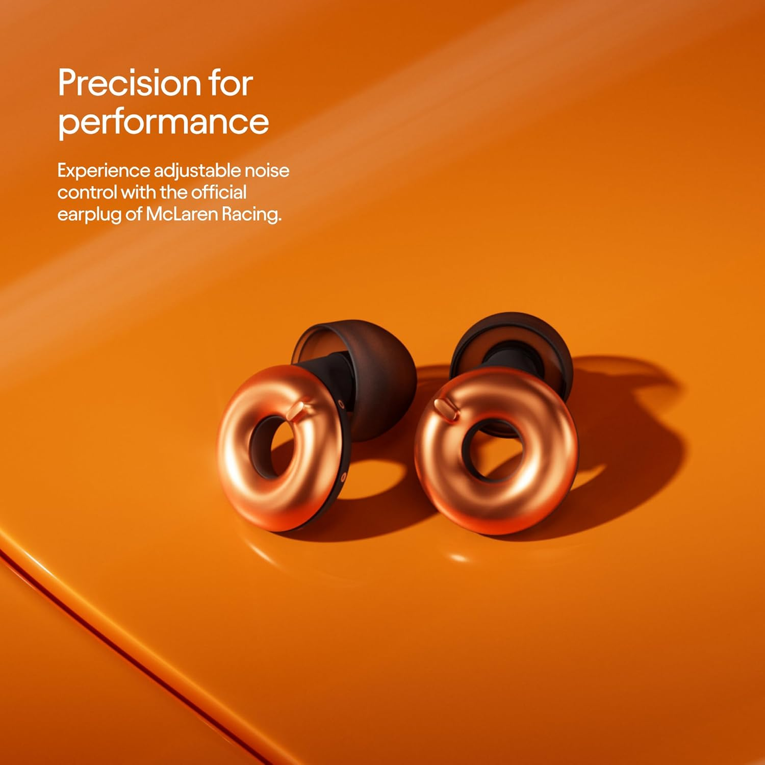 Mclaren Formula 1 Team X Loop Switch 2 Adjustable Earplugs &ndash; 3 Modes for Ultimate Control | Flexible Noise Reduction for Focus, Motorsports, Travel & More | 20-26 Db (SNR) Noise Reduction image number 1
