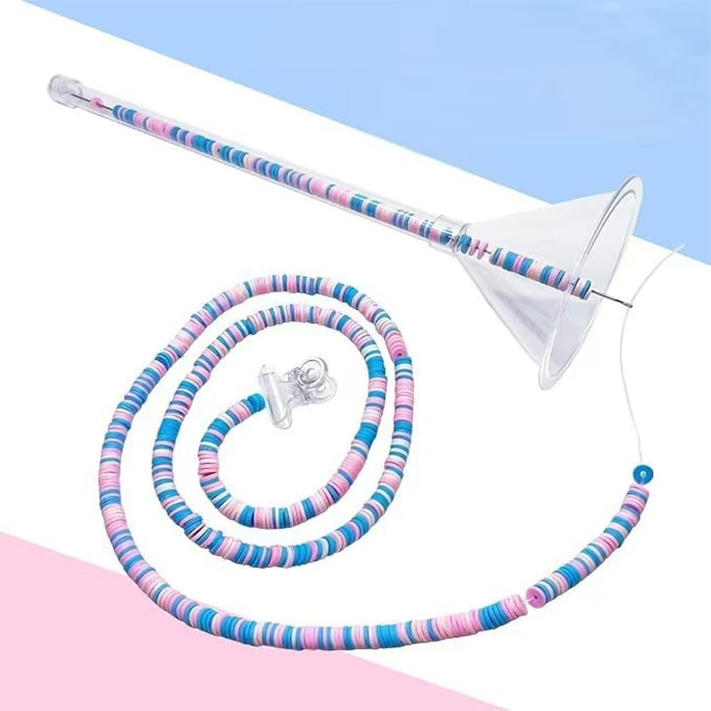 Jewellery Making Tool Kit, 6 Pieces, Beading Tools with Funnel, Needles, Clip and Thread image number 1