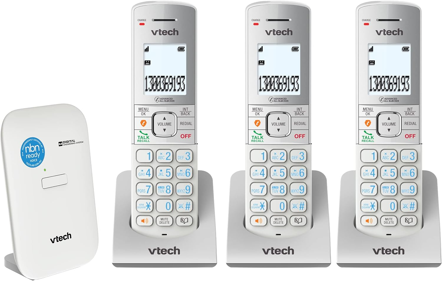 Vtech Executive Cordless Bundle - NBN Ready Phone System - 3 Handsets - White image number 3