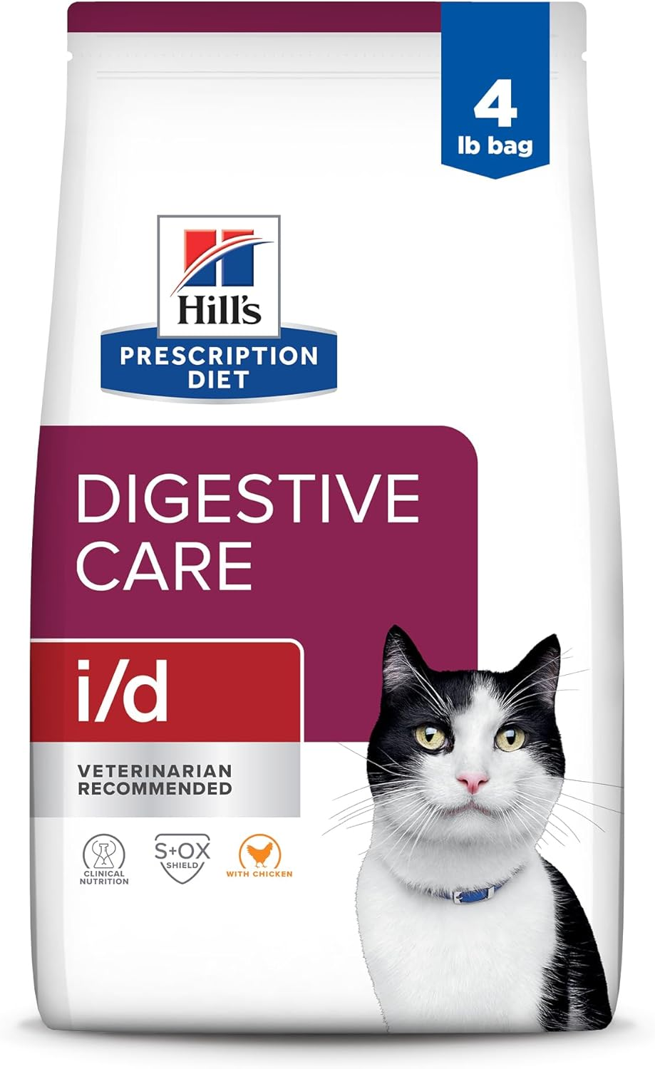 Hills Diet I/D Feline Gastrointestinal Health Cat Food 4Lb B image number 2