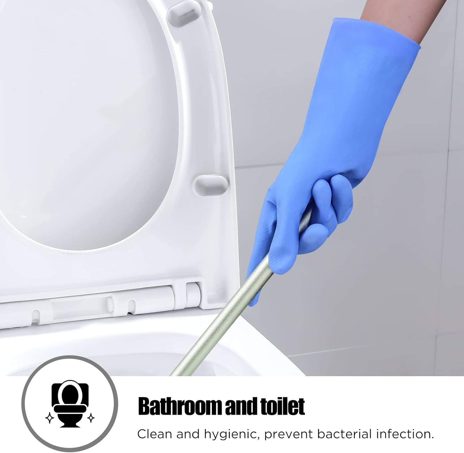 Rubber Cleaning Gloves 3 or 6 Pairs for Household, Reusable Dishwashing Gloves for Kitchen image number 5