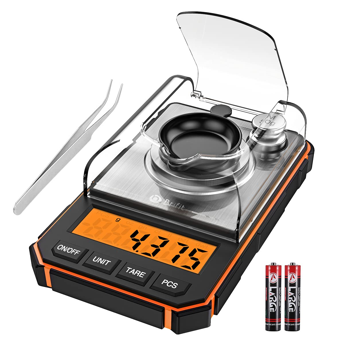 Digital Milligram Scale, 200G/ 0.01G Precision Mini Jewellery Scales with 50G Calibration, Potable Mini Scales Digital with LCD Backlit, 6 Units, Tare Function, for Jewellery, Experiment