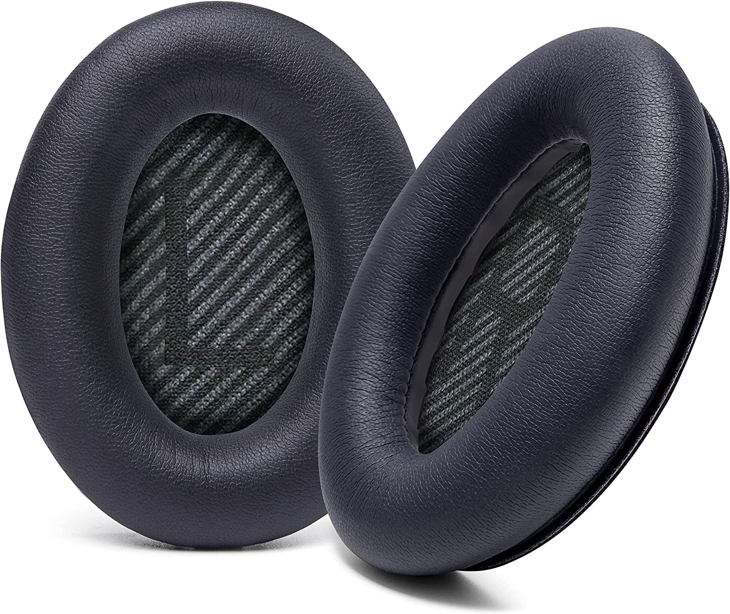 WC Wicked Cushions Upgraded Replacement Ear Pads for Bose QC35 & Qc35Ii (Quietcomfort 35) Headphones & More - Softer Leather, Luxurious Memory Foam, Added Thickness, Extra Durability | Black
