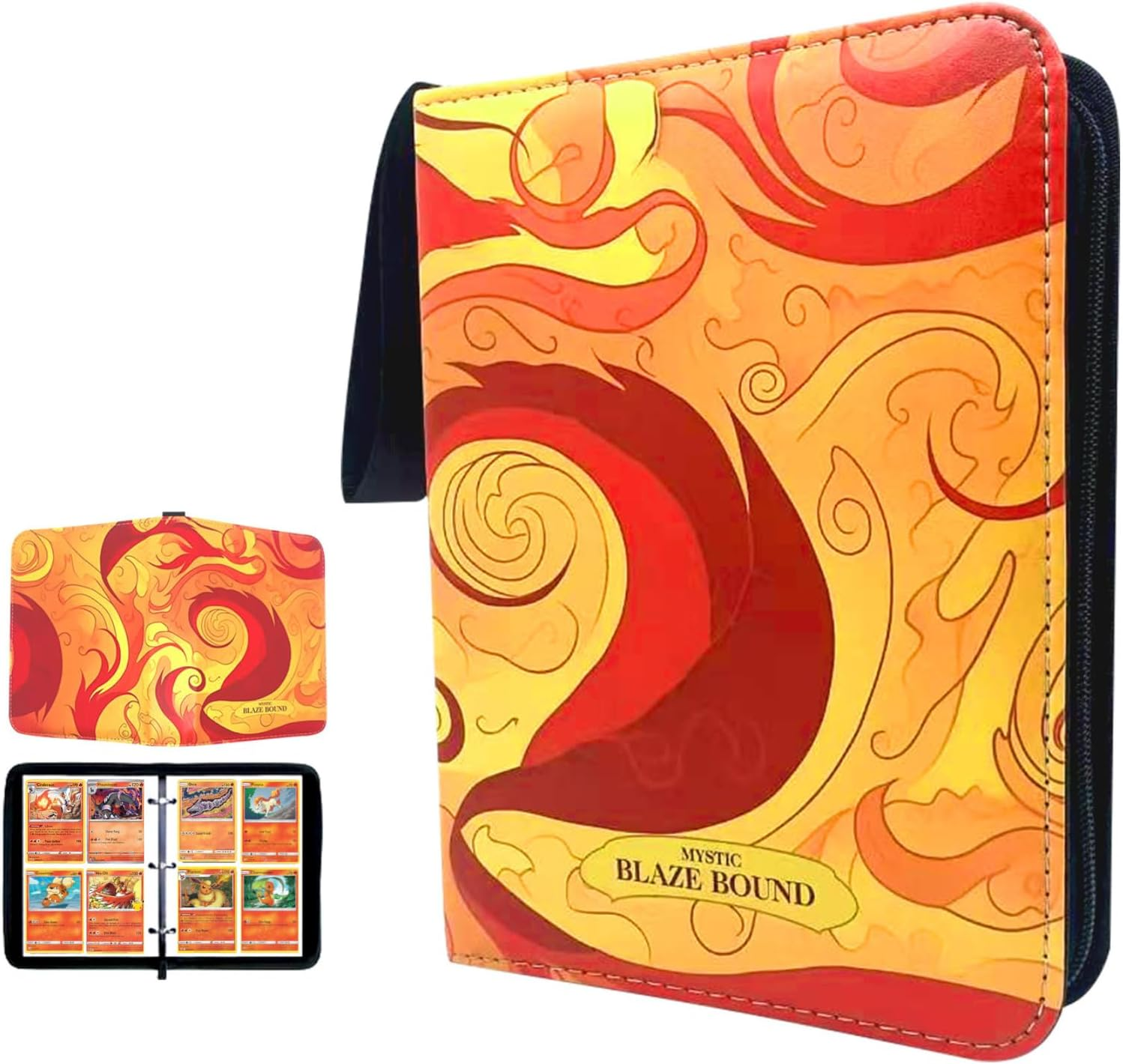 Trading Card Binder 900 Pockets 9-Pocket for TCG, Sports, Yu-Gi-Oh, Magic the Gathering Cards, Portable and Durable Card Collector Storage (9-Pocket) image number 4